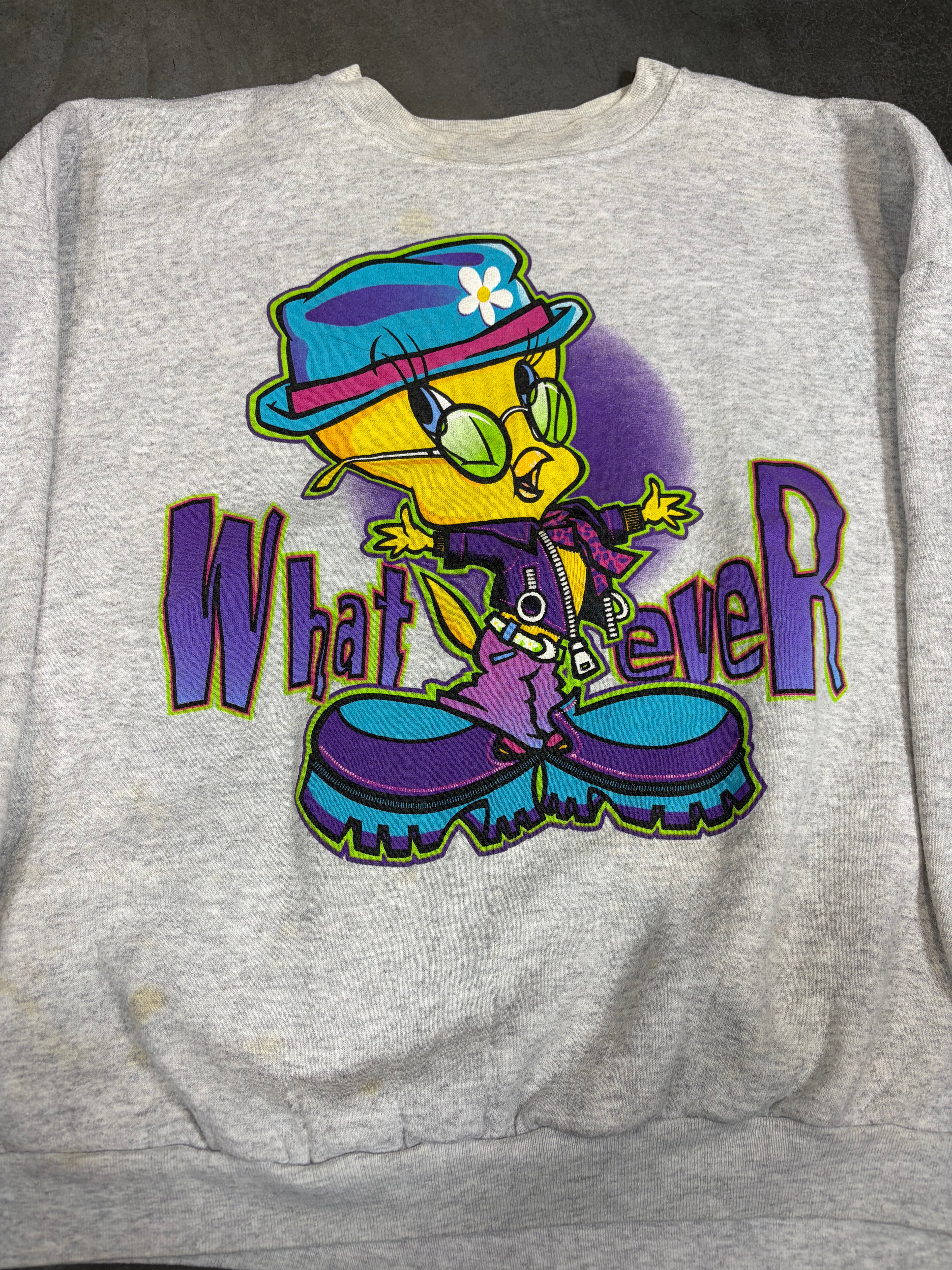 Tweety Bird Looney Tunes Whatever Vintage Crewneck
