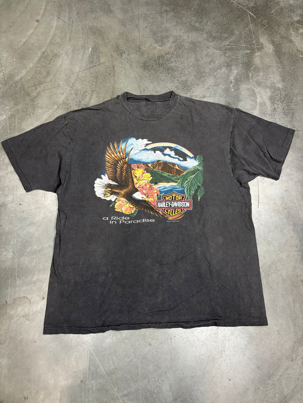 1993 A Ride in Paradise Hawaii Harley Davidson Vintage Shirt