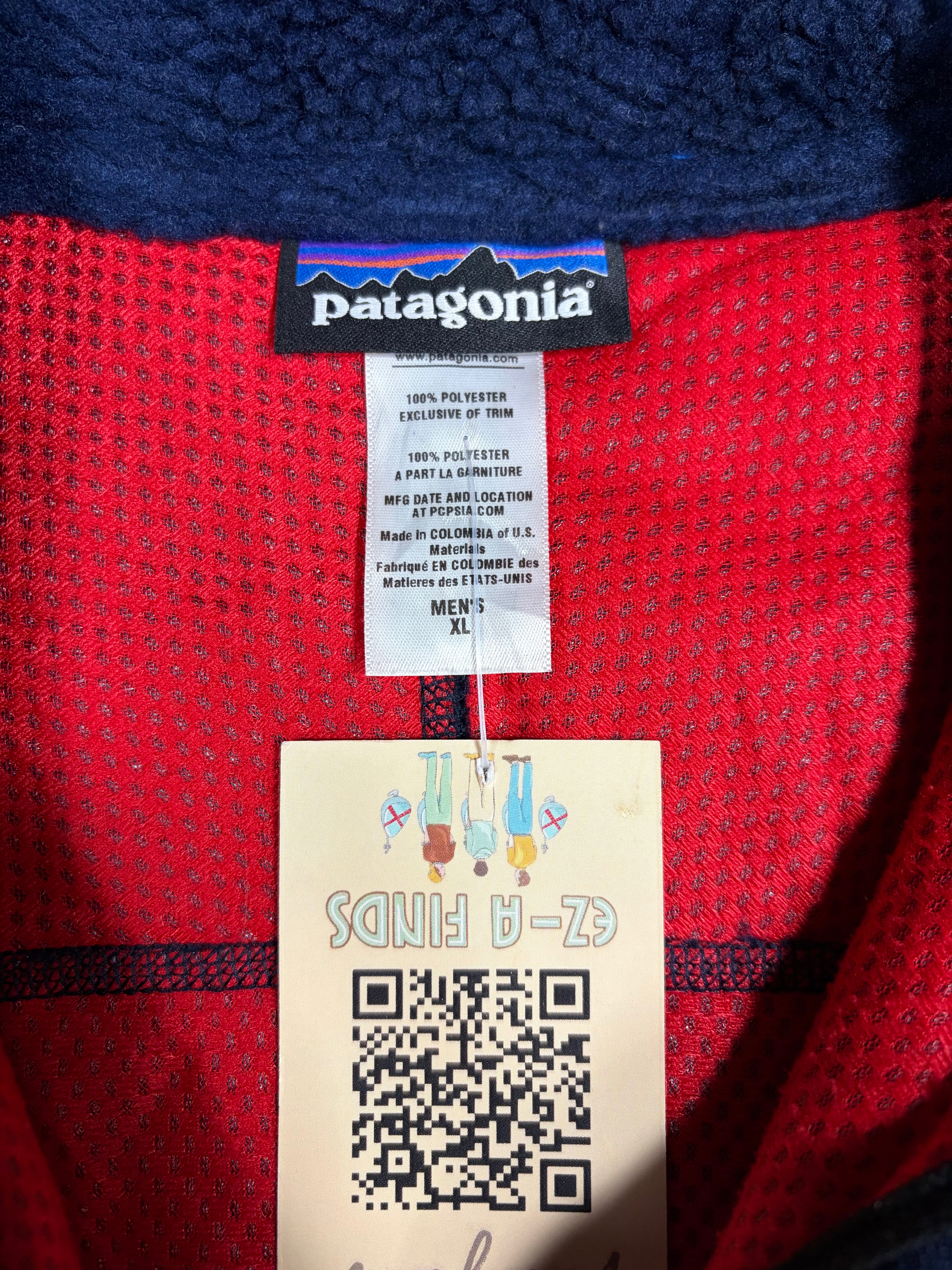 Patagonia Vest Mens Large Blue Fleece Classic Retro-X