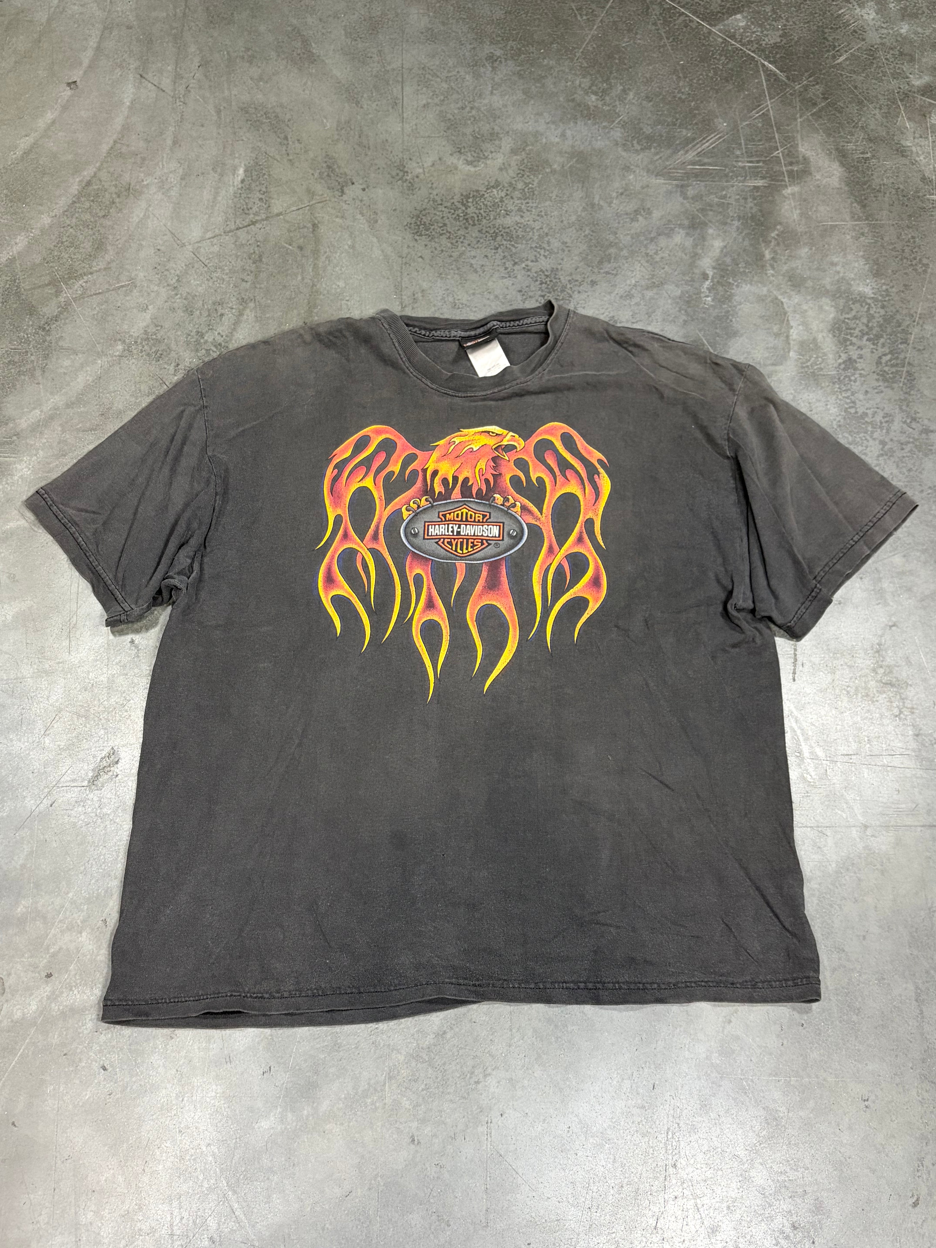 Faded Flaming Eagle Harley Davidson Vintage Shirt