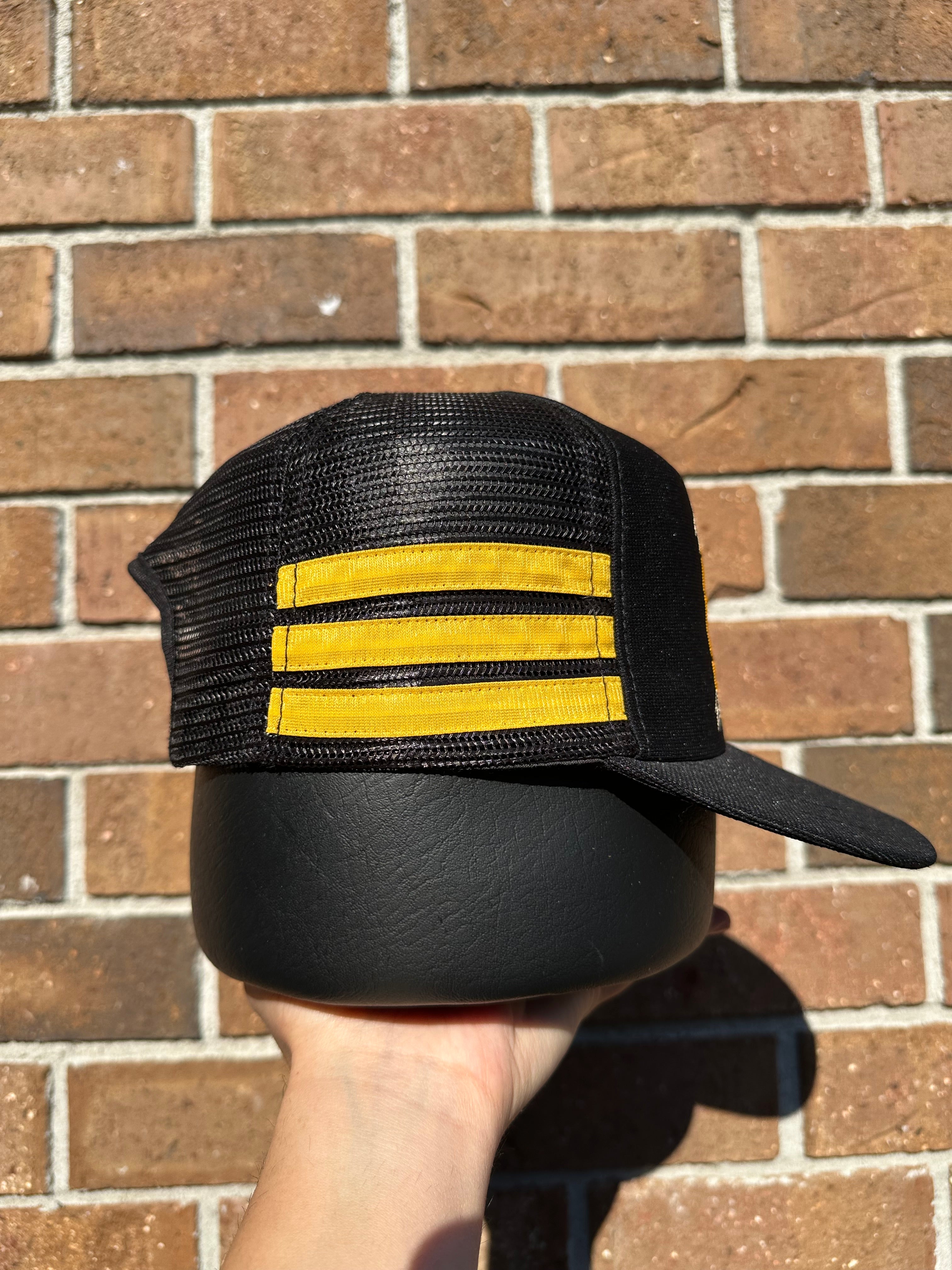 Three Stripes Hat Partying Beer Chugging Butt Kicking Vintage SnapBack Trucker