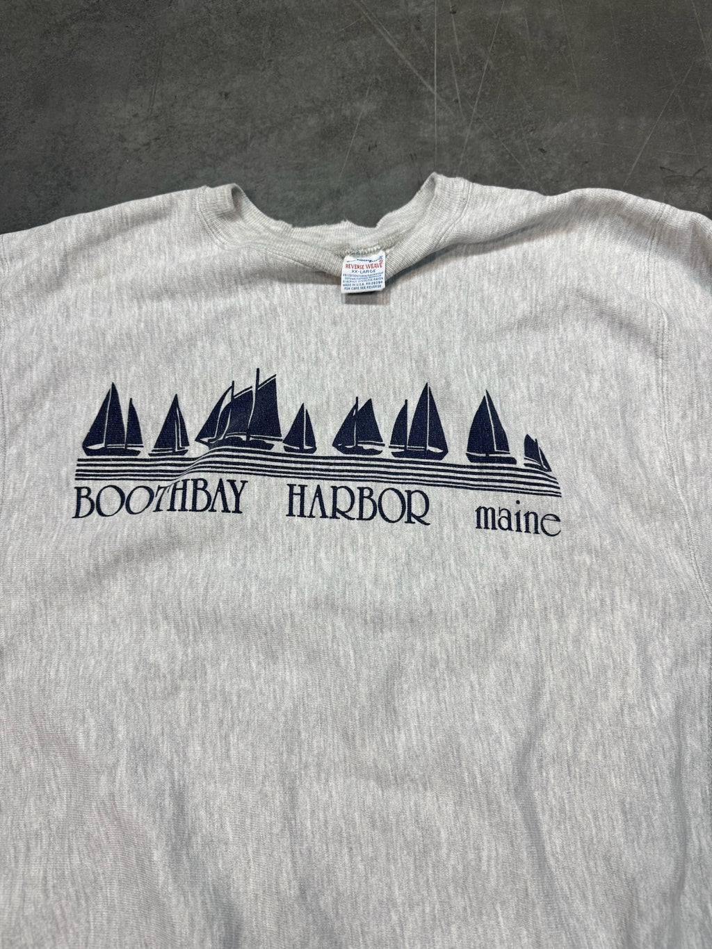 Champion Reverse Weave Boothbay Harbor Maine Vintage Crewneck
