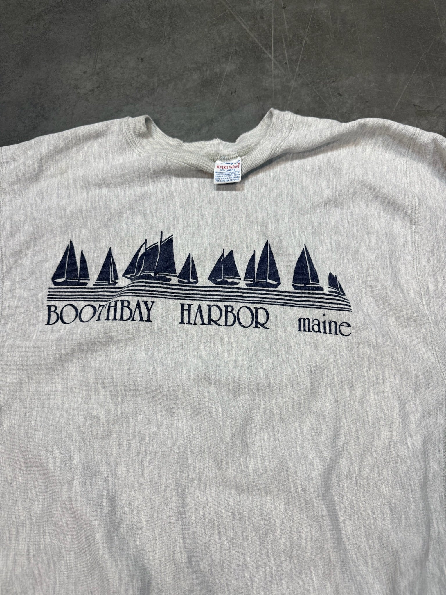 Champion Reverse Weave Boothbay Harbor Maine Vintage Crewneck