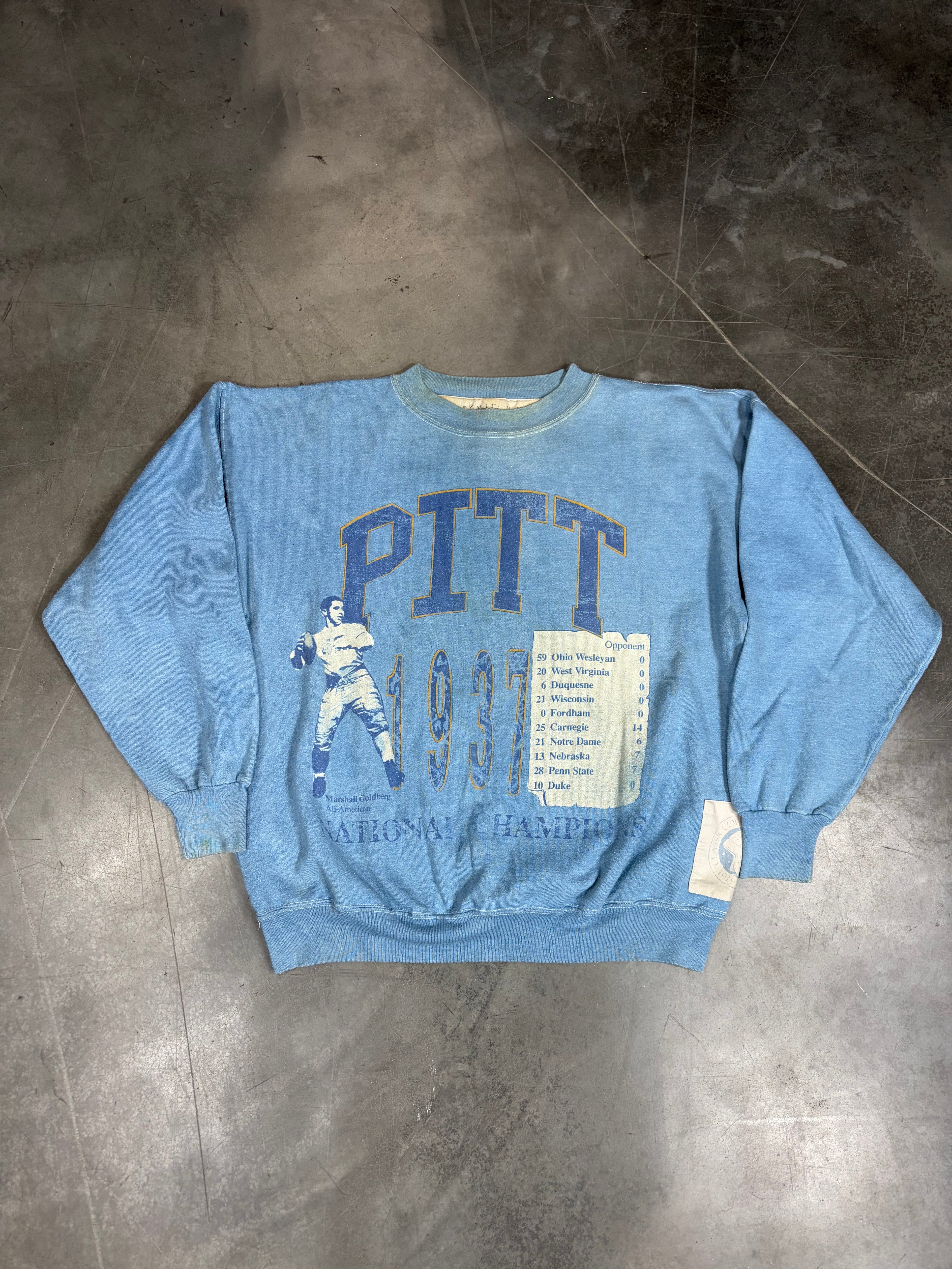 University of Pitt Panthers Vintage College Crewneck
