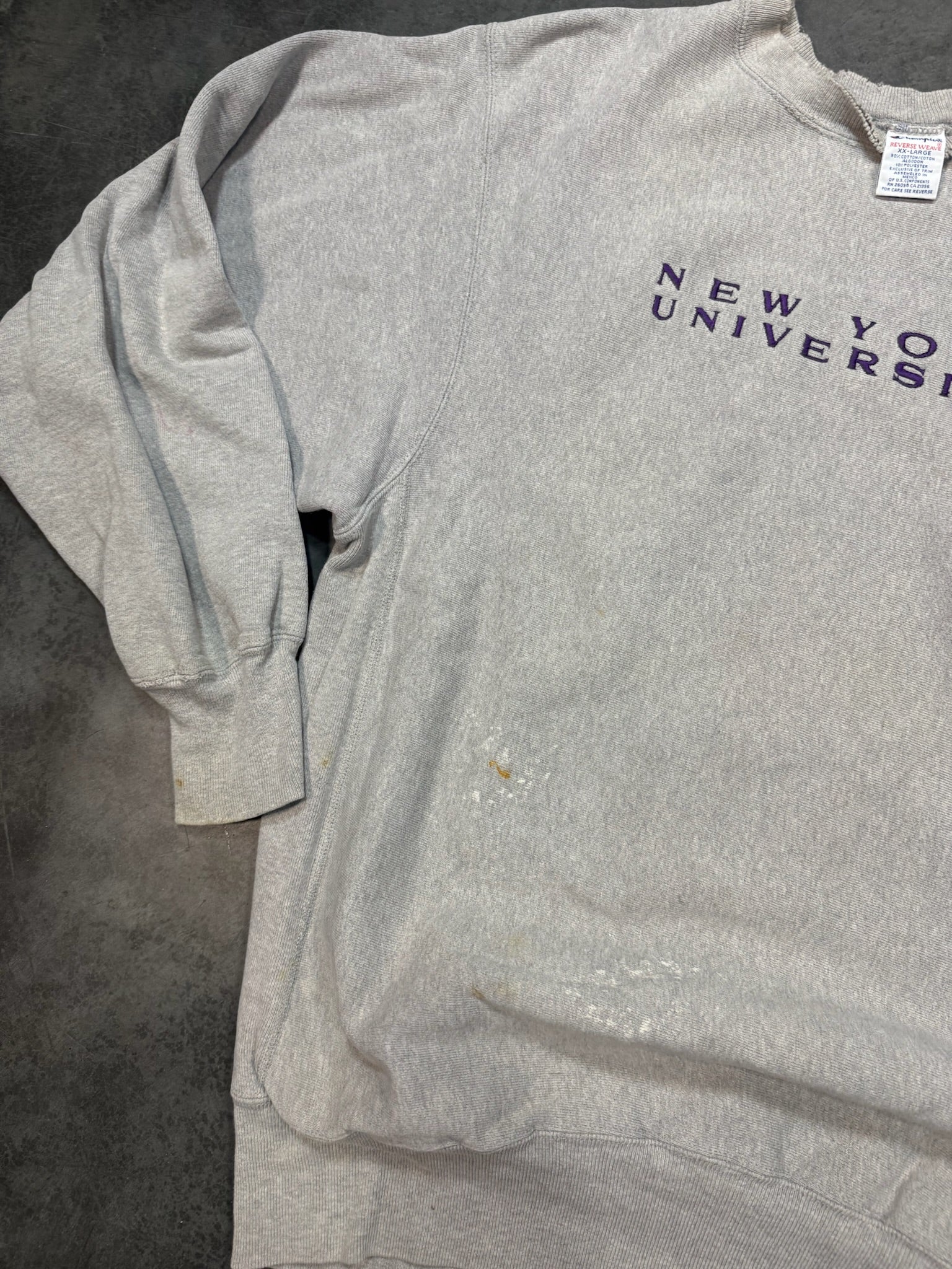 New York University Champion Reverse Weave Vintage Crewneck