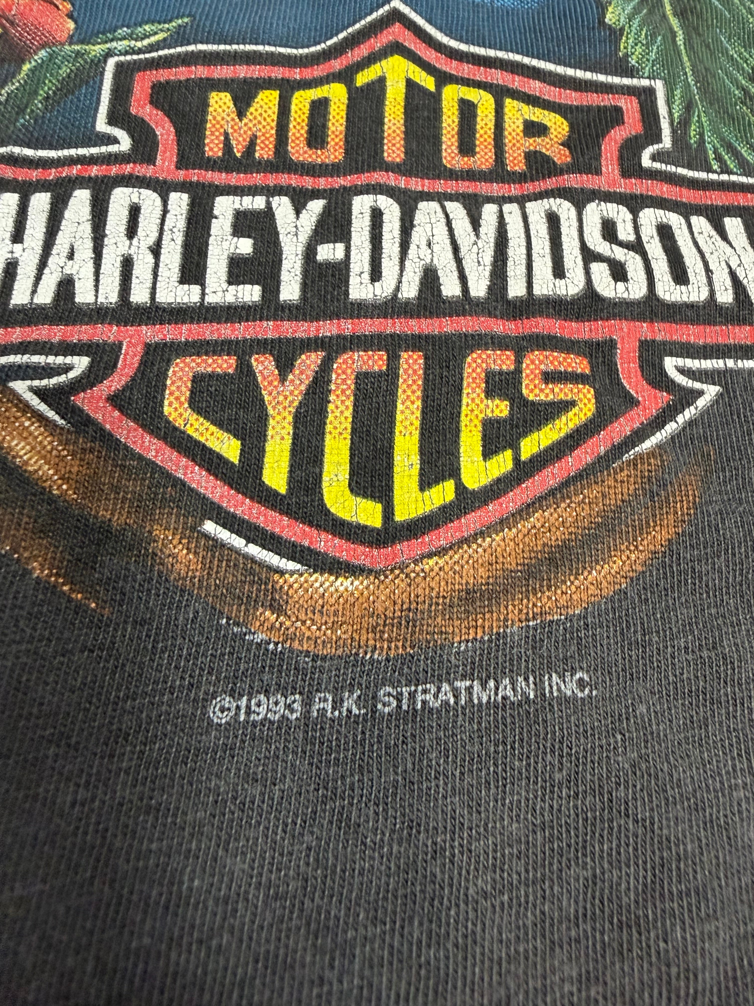 1993 A Ride in Paradise Hawaii Harley Davidson Vintage Shirt