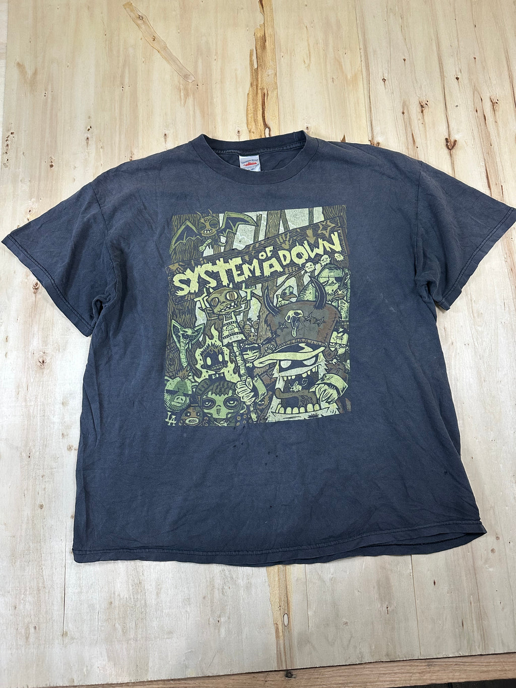 System of a Down Toxicity SOAD Tennessee River Tag Metal Tour Vintage Shirt XL