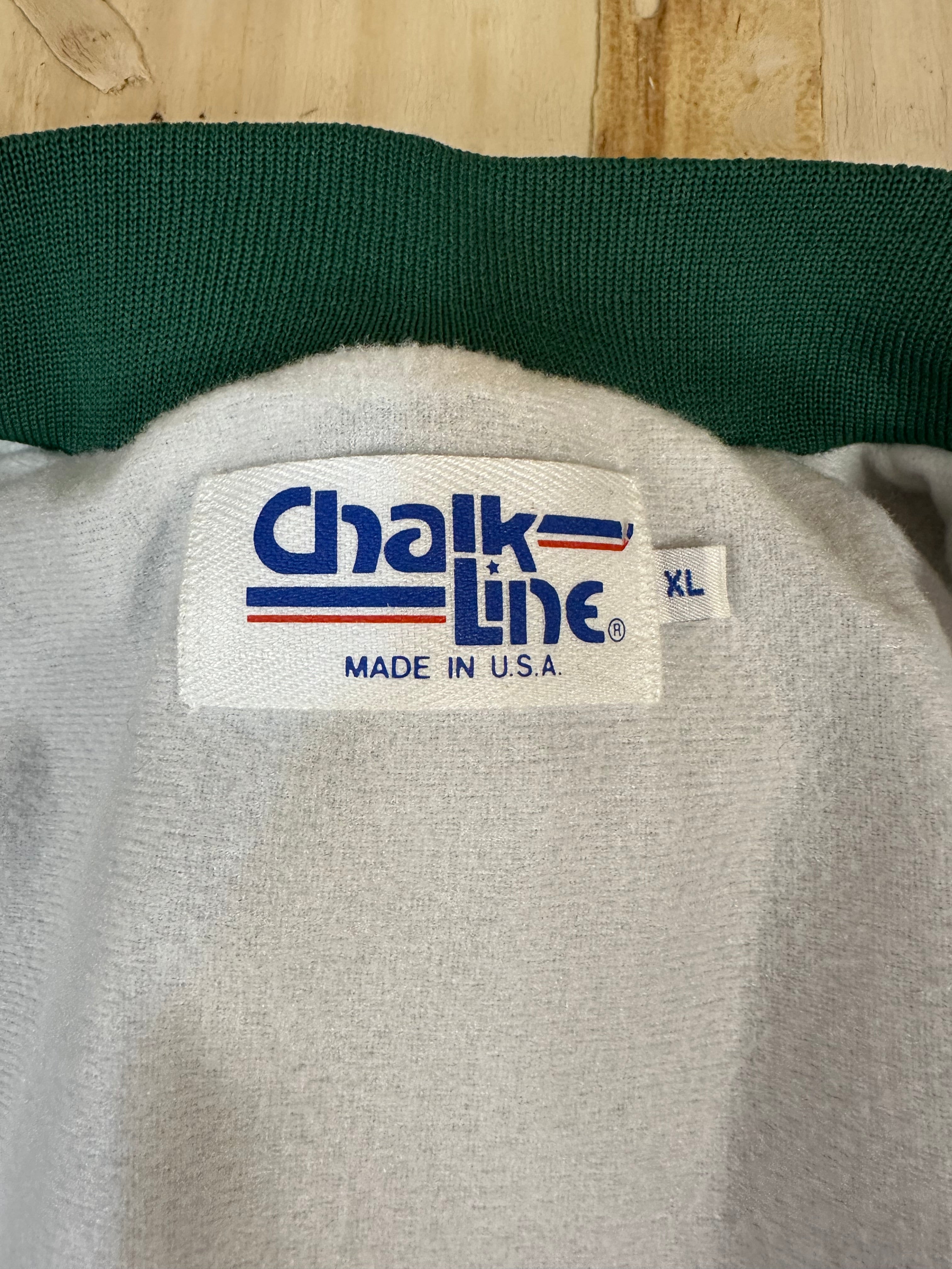 Philadelphia Eagles Vintage Chalk Line NFL Bomber Jacket Size XL Made In USA