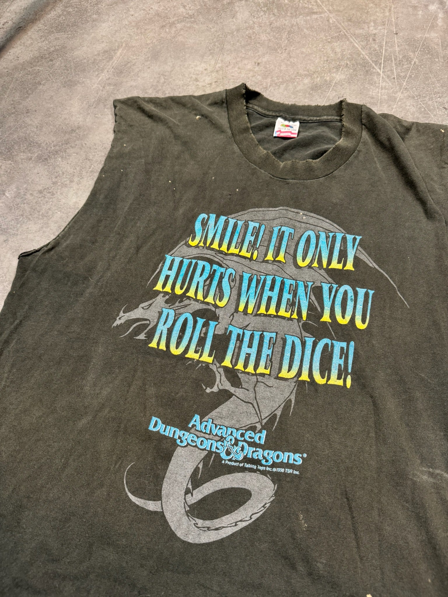 Dungeons and Dragons - Smile! It Only Hurts When You Roll The Dice Vintage Shirt