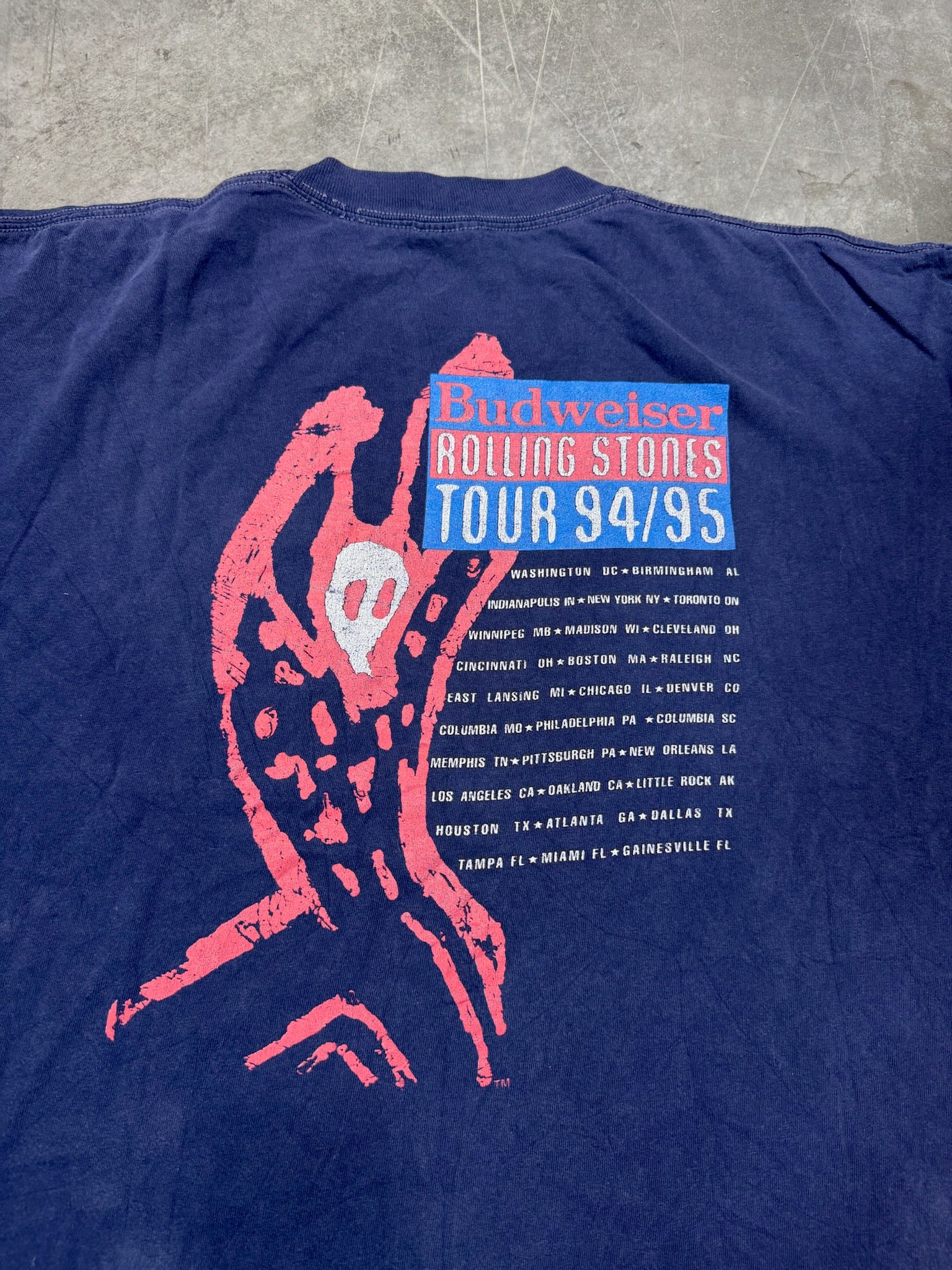Rolling Stones Voodoo Lounge Tour 94/95 Budweiser Vintage Shirt