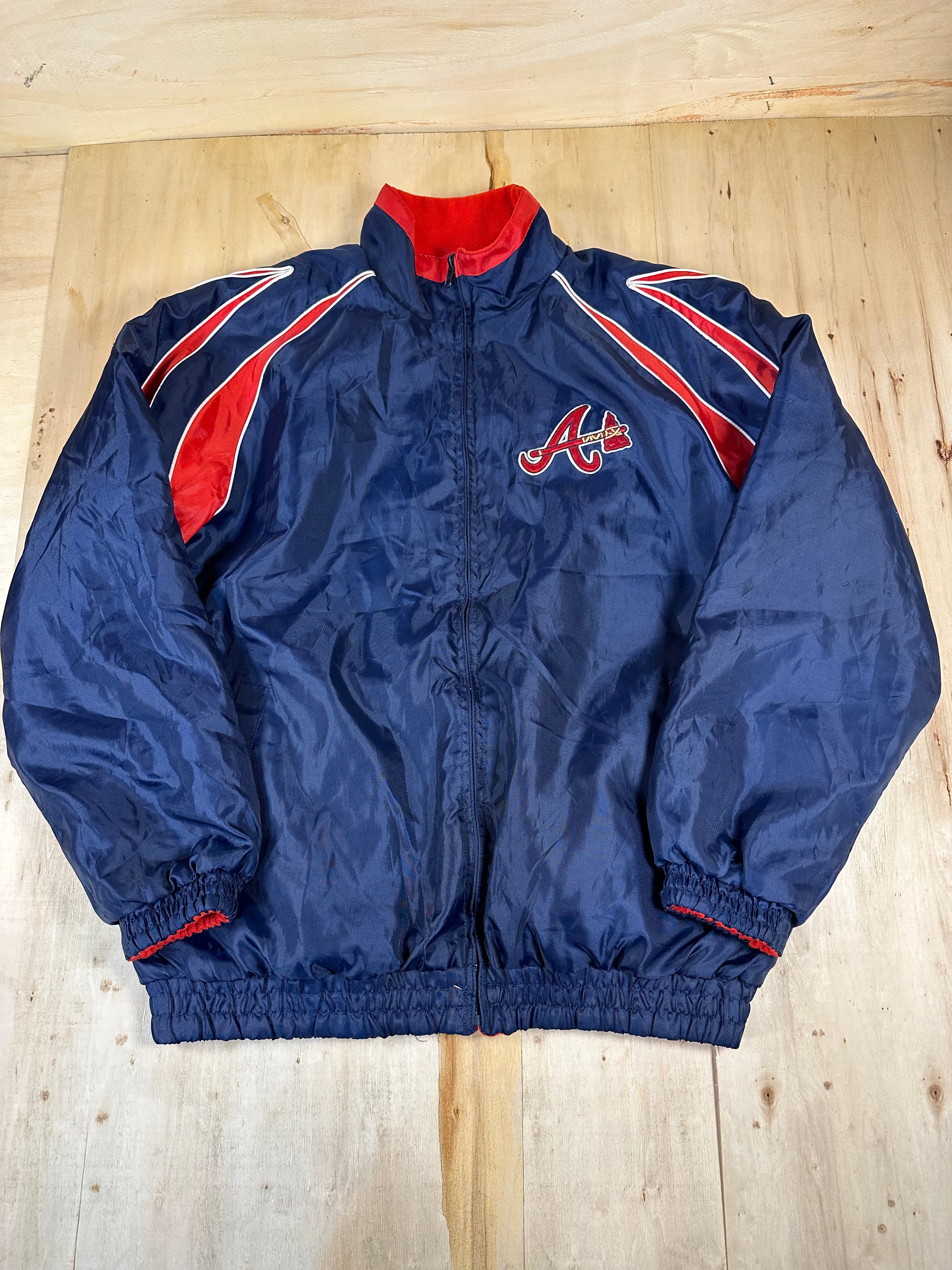 Atlanta Braves Reversible Winter Vintage Jacket MLB Genuine Merchandise Fleece