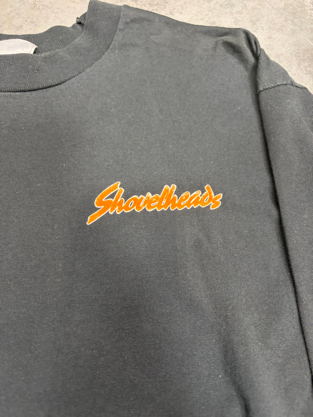 90s Shovelhead Motorcycle Vintage Faded Long Sleeve Shirt