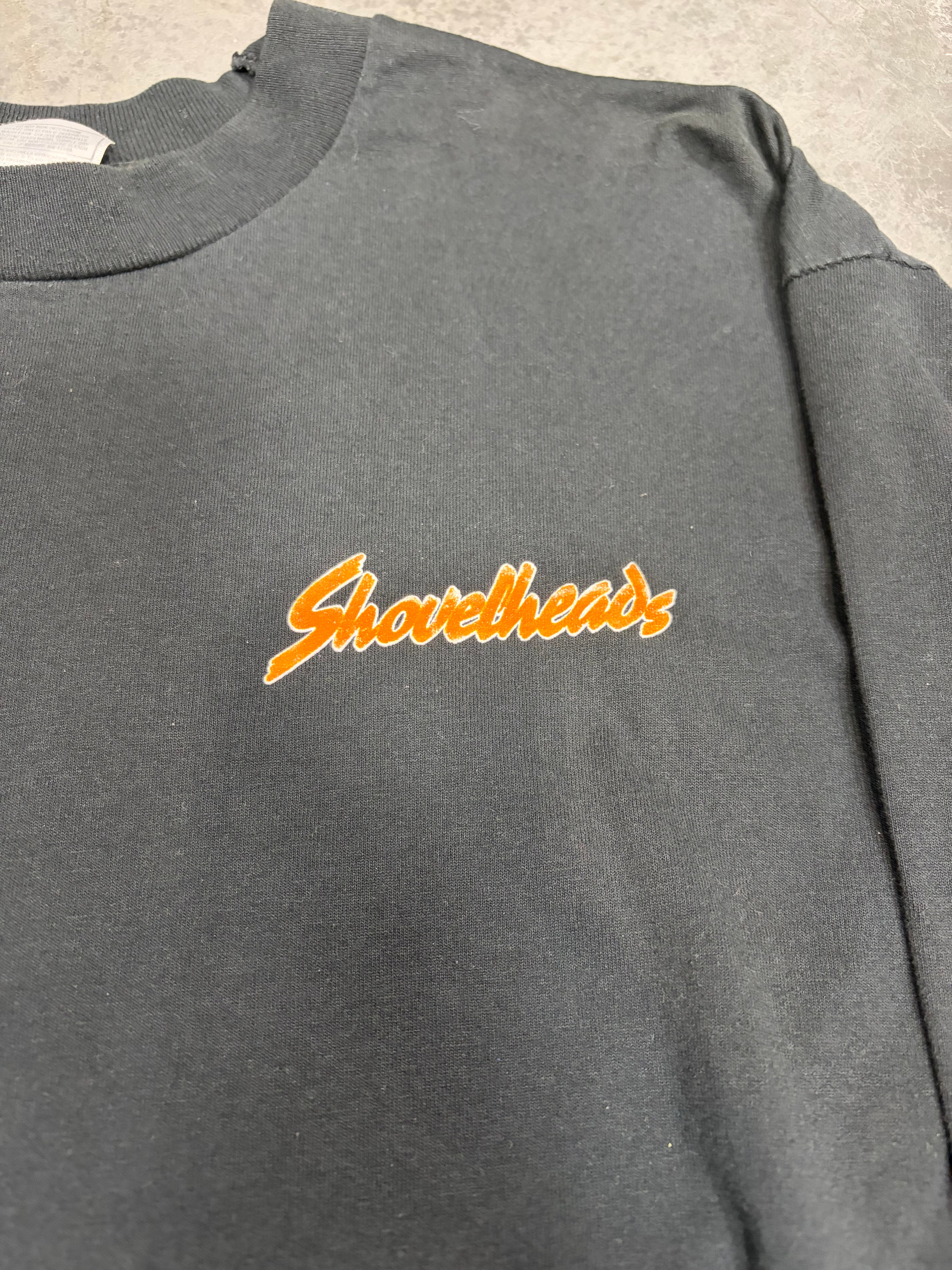 90s Shovelhead Motorcycle Vintage Faded Long Sleeve Shirt
