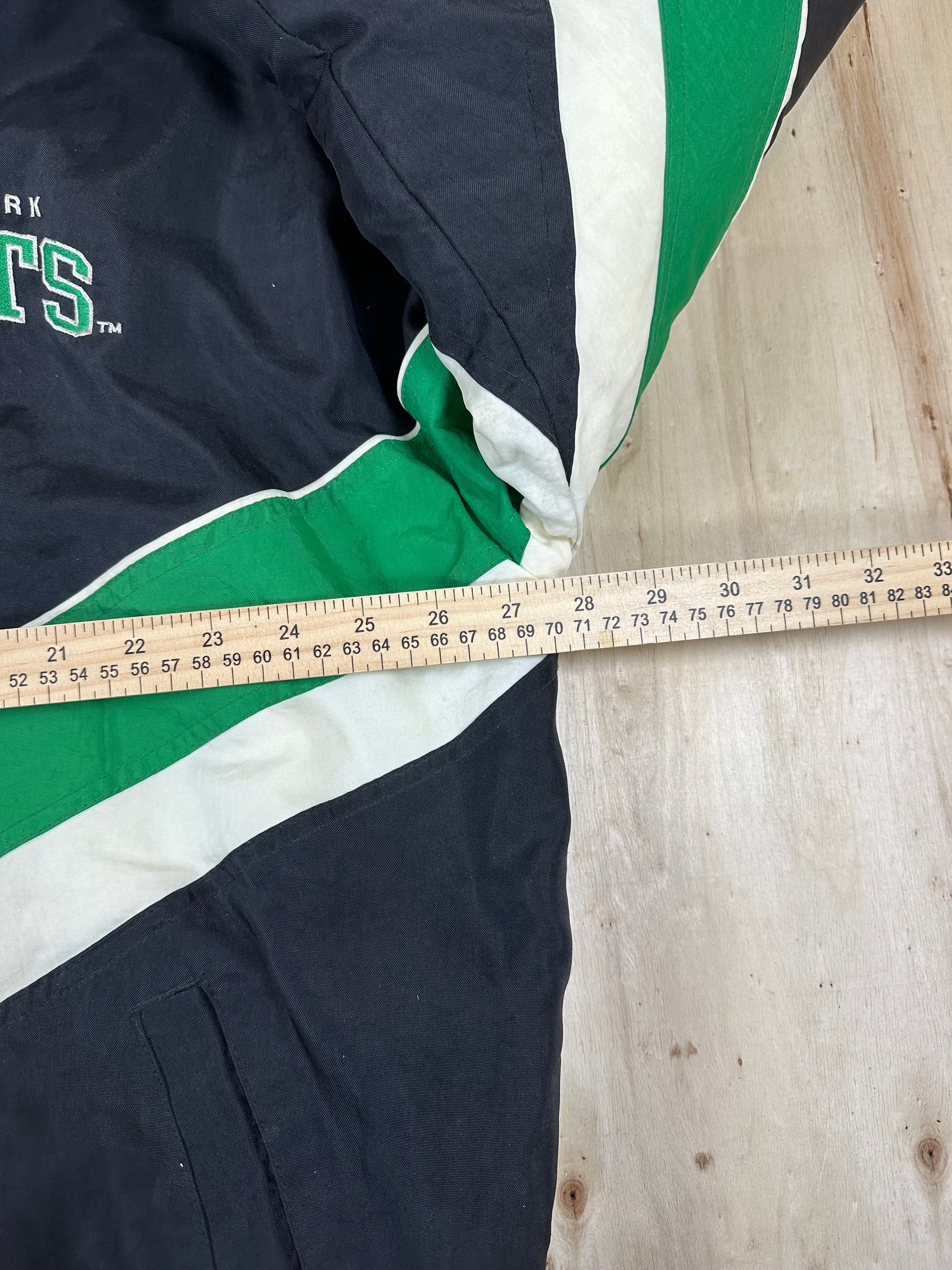 Vintage 90s Starter New York Jets Full Zip Puffer Jacket XL NFL Pro Line Black