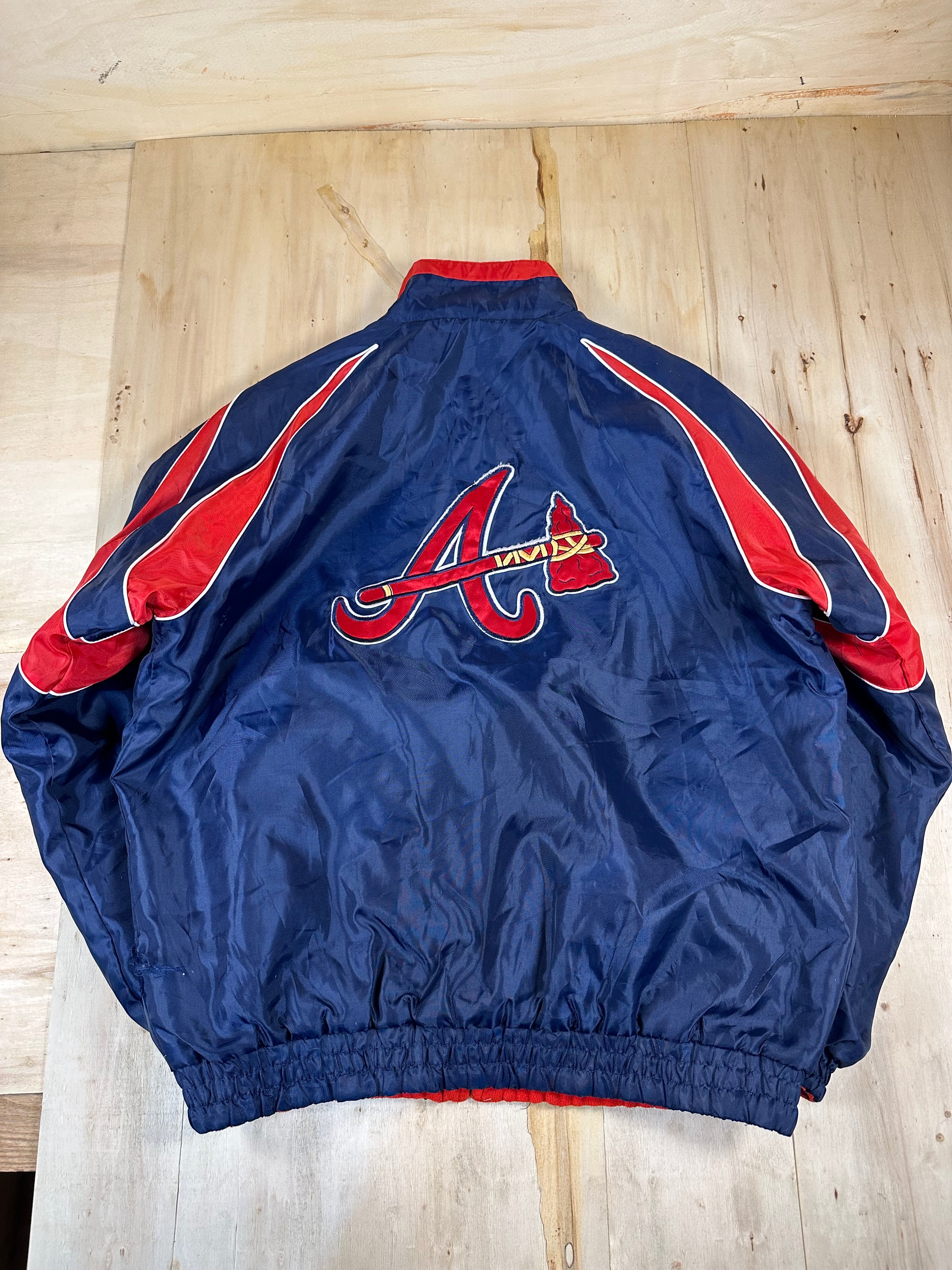 Atlanta Braves Reversible Winter Vintage Jacket MLB Genuine Merchandise Fleece