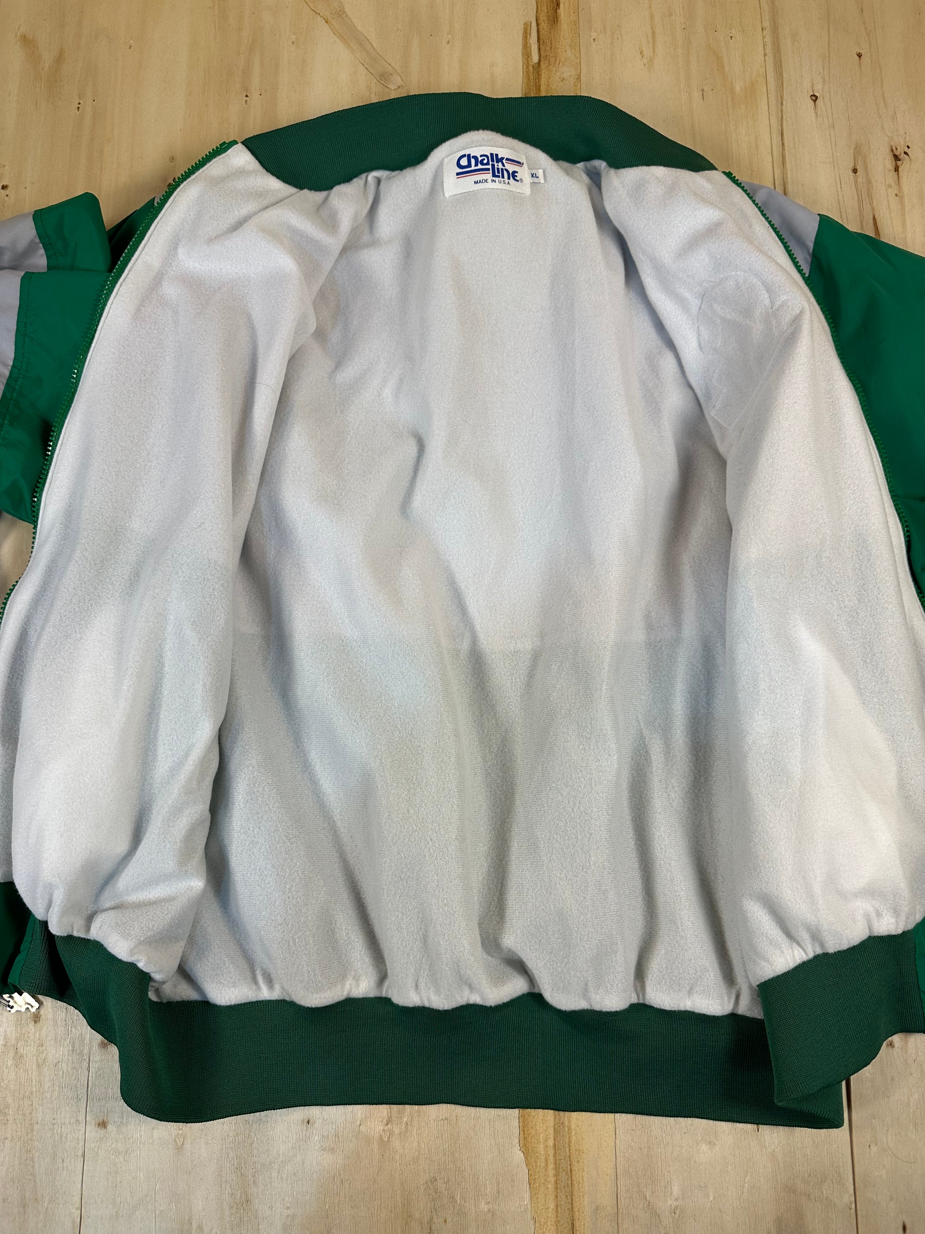 Philadelphia Eagles Vintage Chalk Line NFL Bomber Jacket Size XL Made In USA