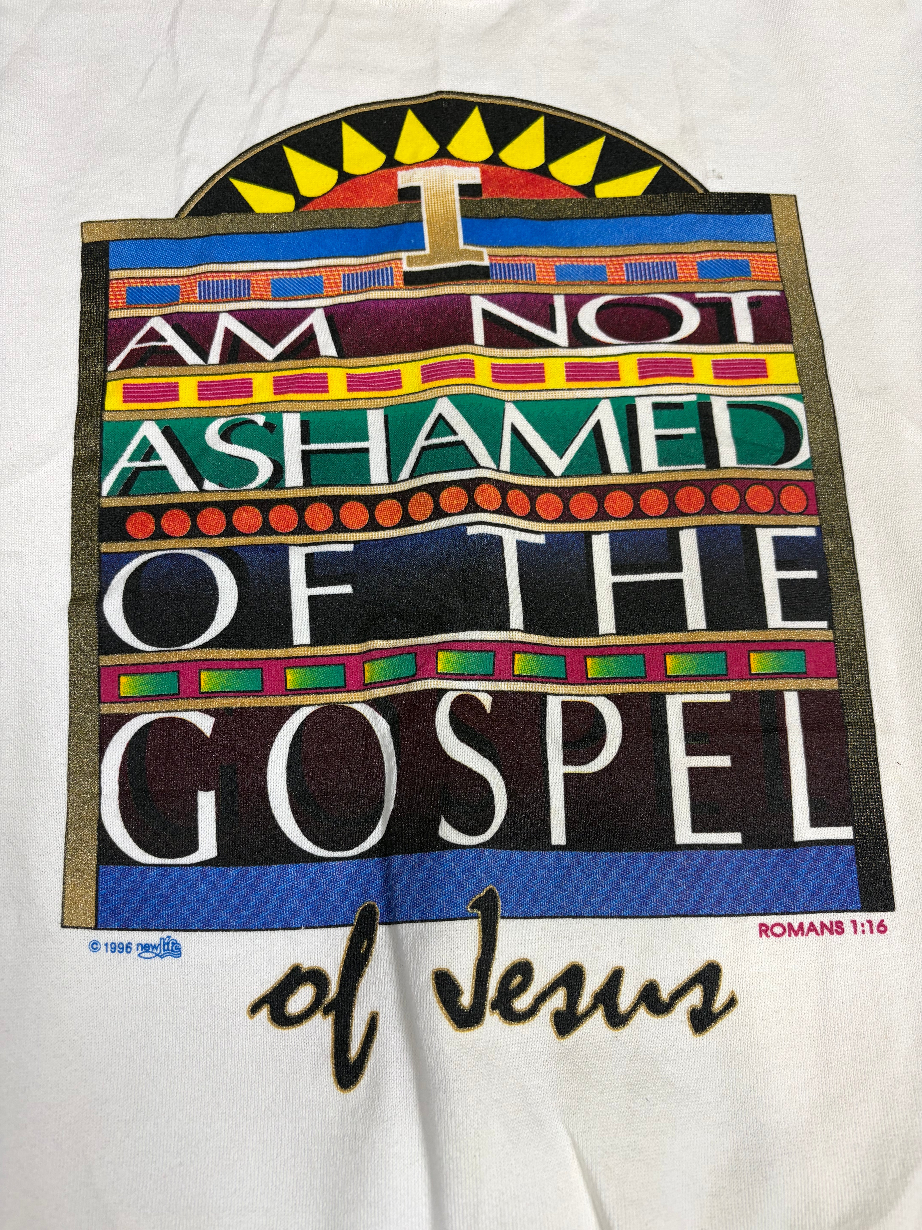 I am not ashamed of the gospel vintage Jesus tee