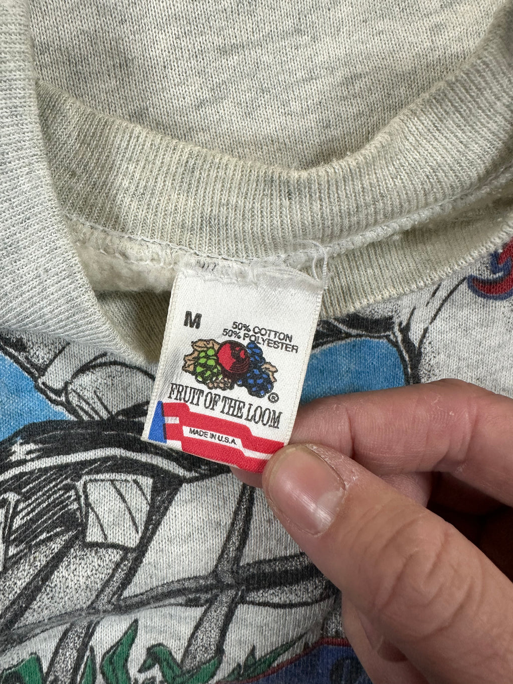 Atlanta Braves Welcome To The Chop Shop VTG Crewneck Fruit Of The Loom Made USA