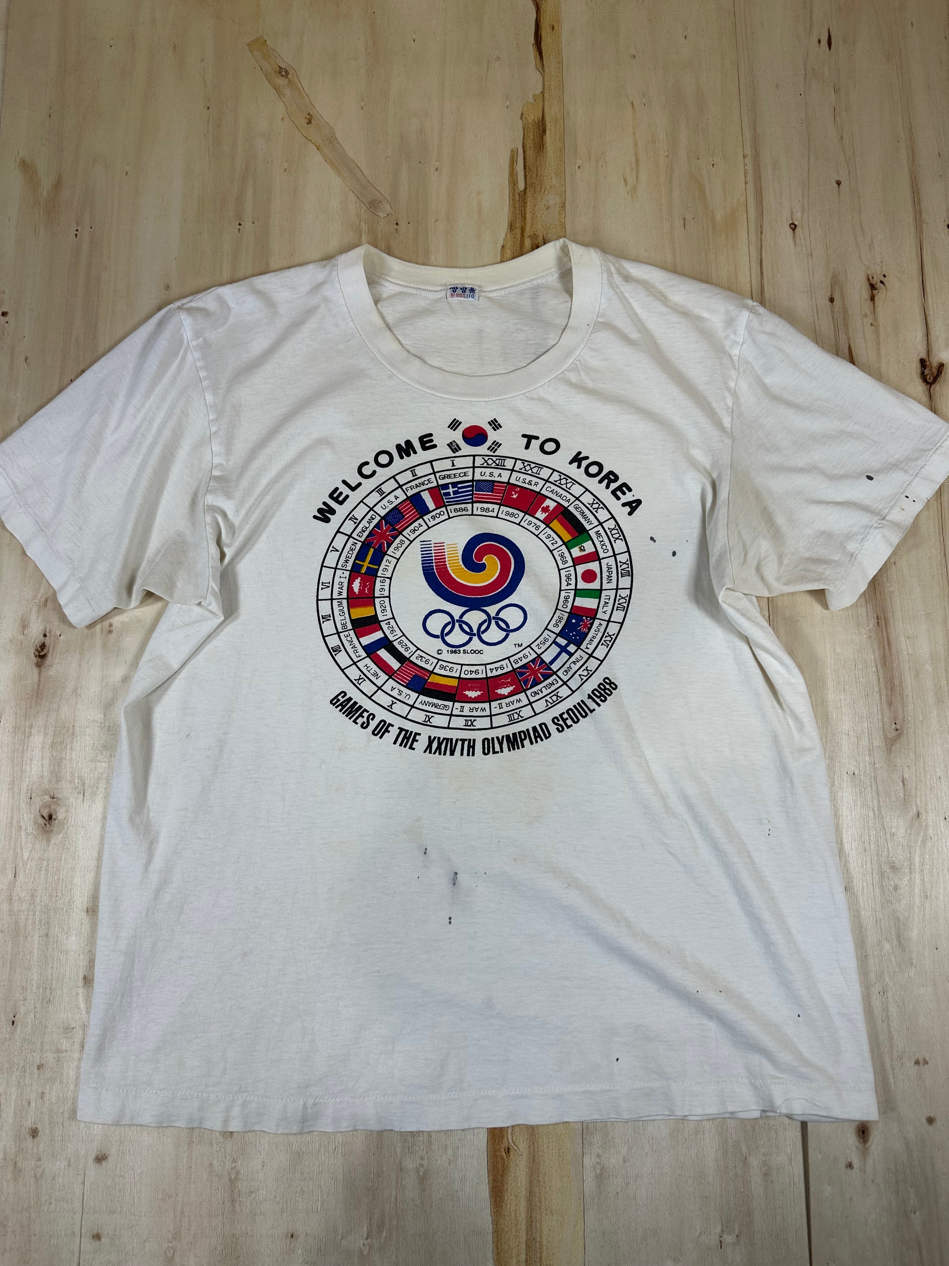 1988 Olympic Games Shirt Seoul South Korea Vintage Shirt Welcome To Korea 1983