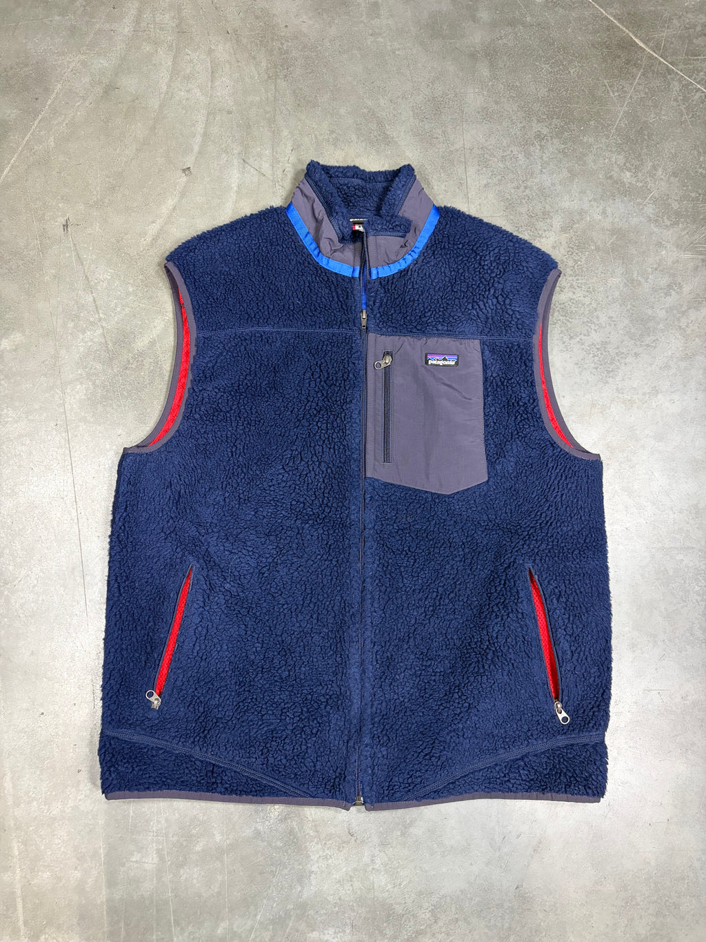Patagonia Vest Mens Large Blue Fleece Classic Retro-X