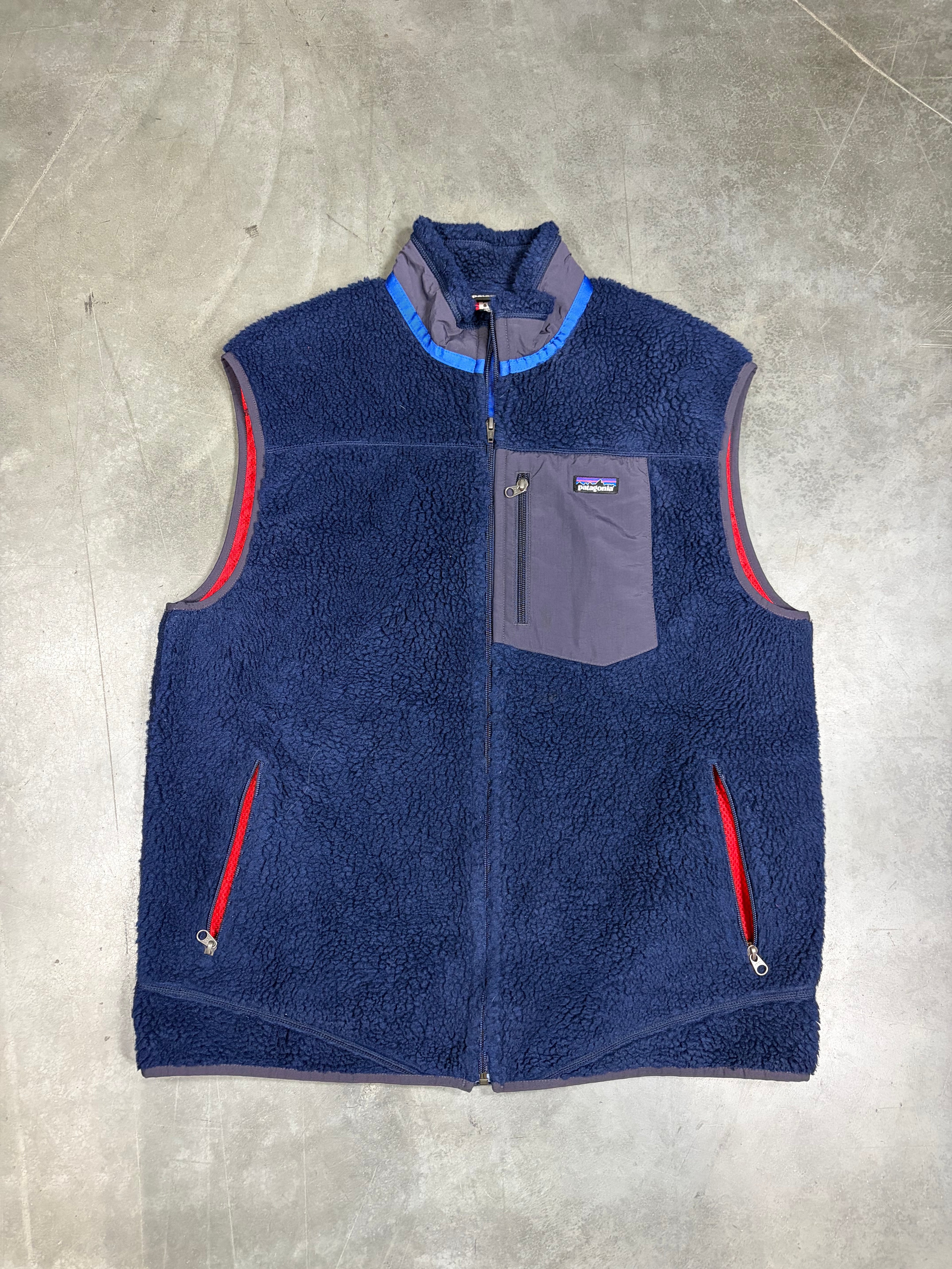 Patagonia Vest Mens Large Blue Fleece Classic Retro-X