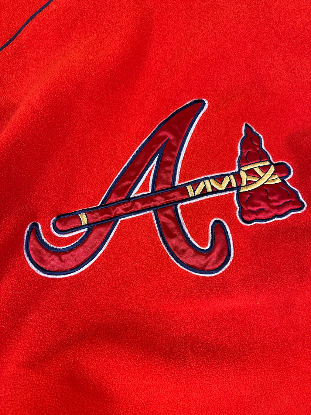 Atlanta Braves Reversible Winter Vintage Jacket MLB Genuine Merchandise Fleece