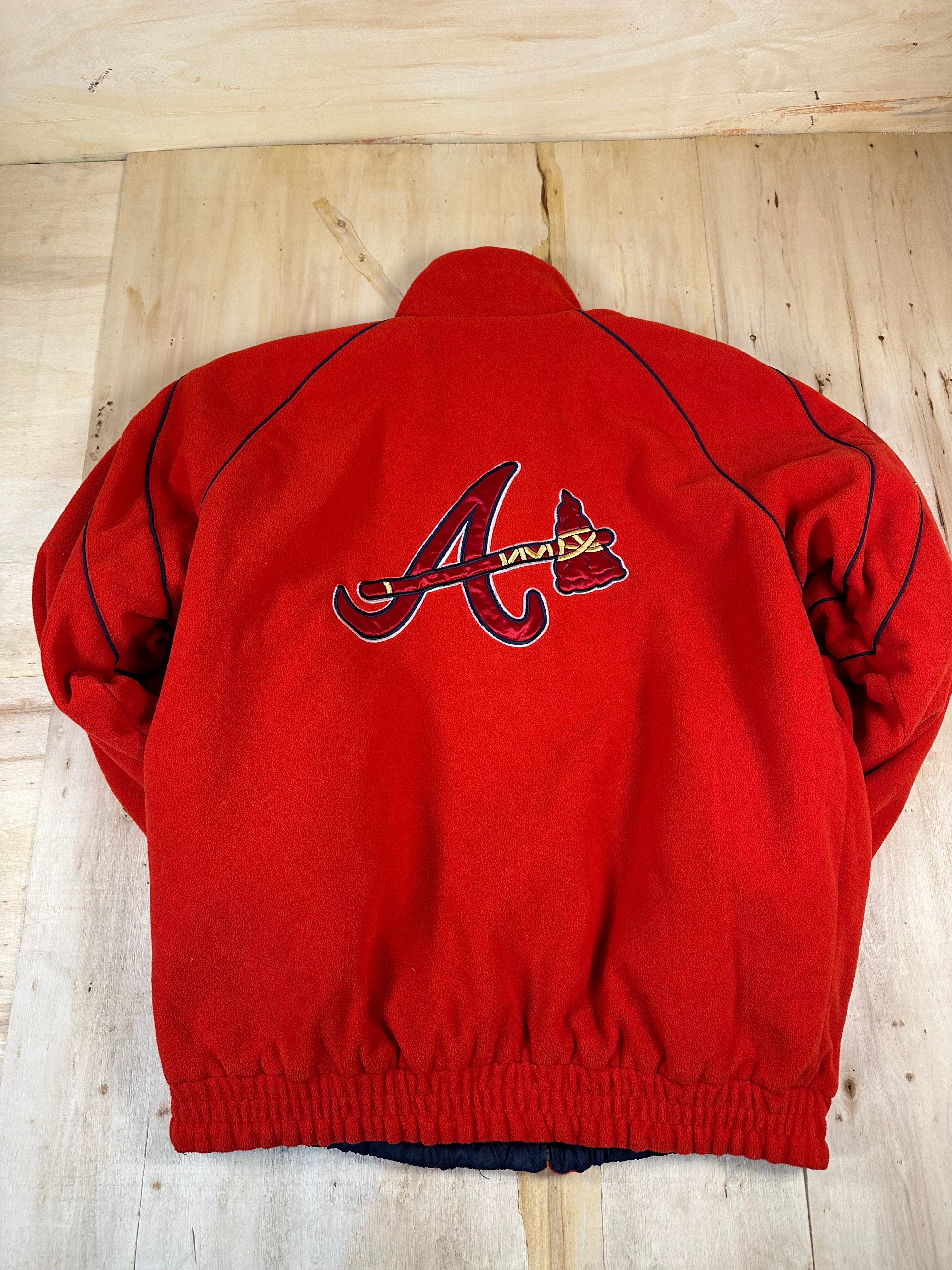 Atlanta Braves Reversible Winter Vintage Jacket MLB Genuine Merchandise Fleece