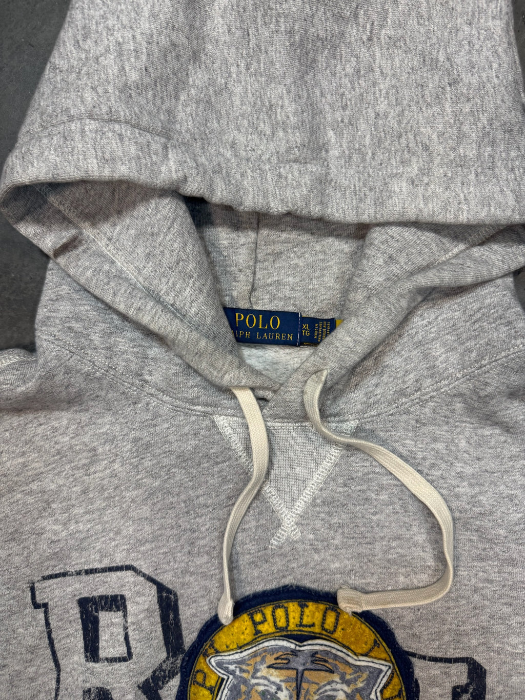 Polo Ralph Lauren Fierce Tiger Grey Stitched Hoodie Pullover