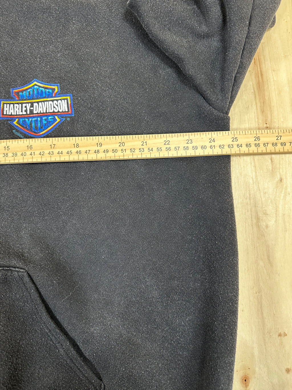 Harley Davidson Zip-Up Jacket Hoodie Flame Sleeve Hits Size XL Biker Motorcycle