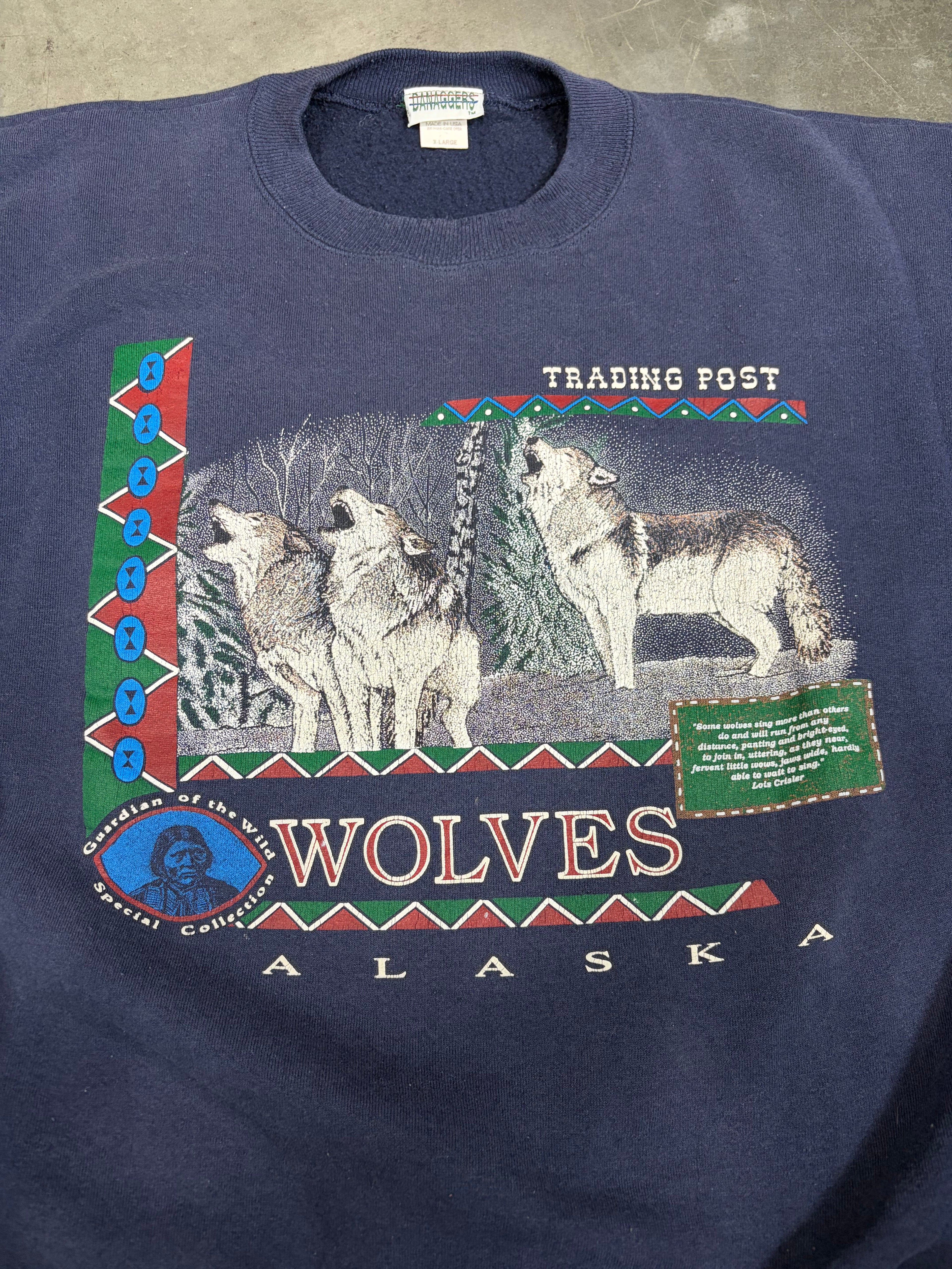 Alaska Wolves Vintage Crewneck