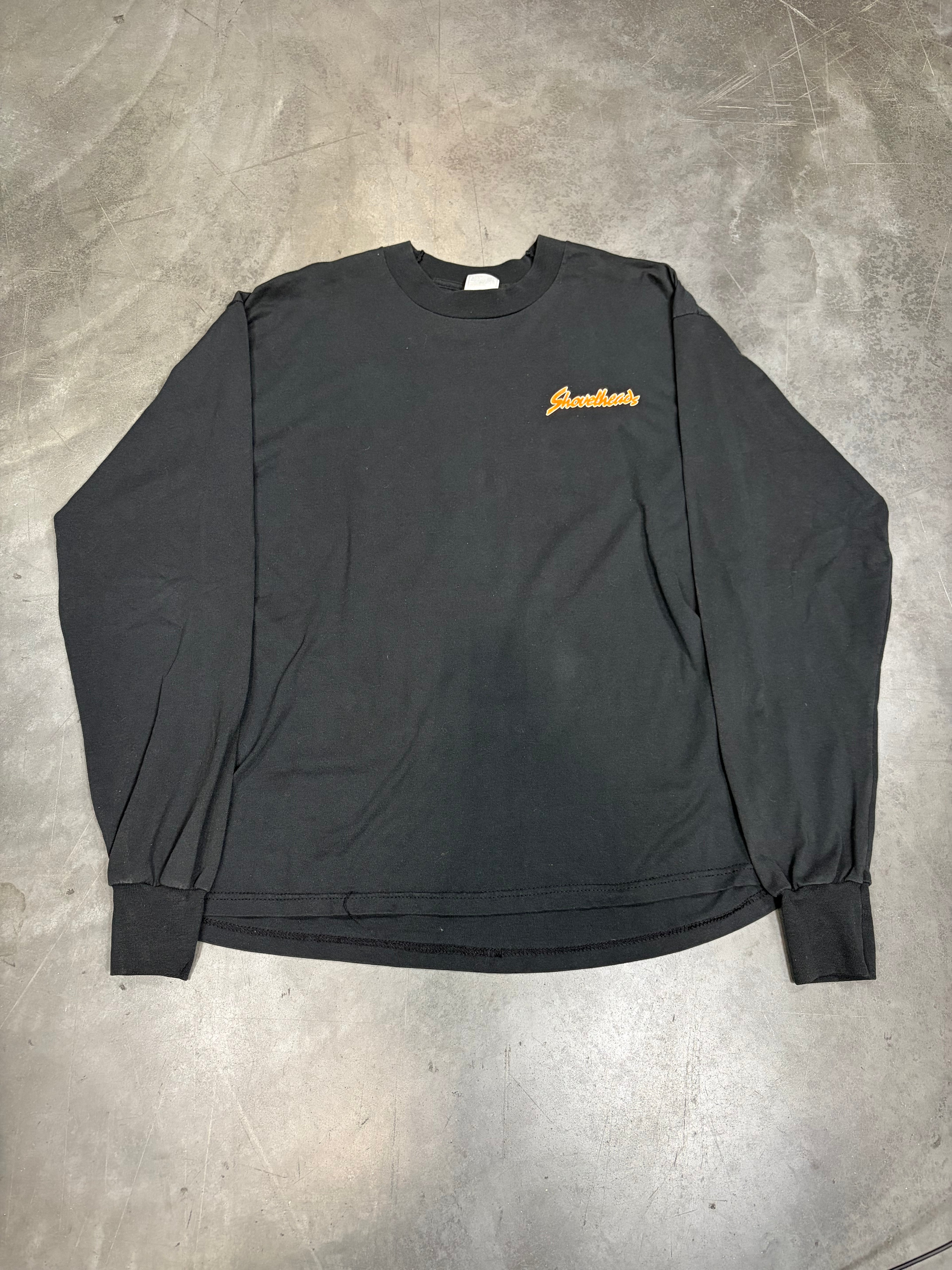 90s Shovelhead Motorcycle Vintage Faded Long Sleeve Shirt
