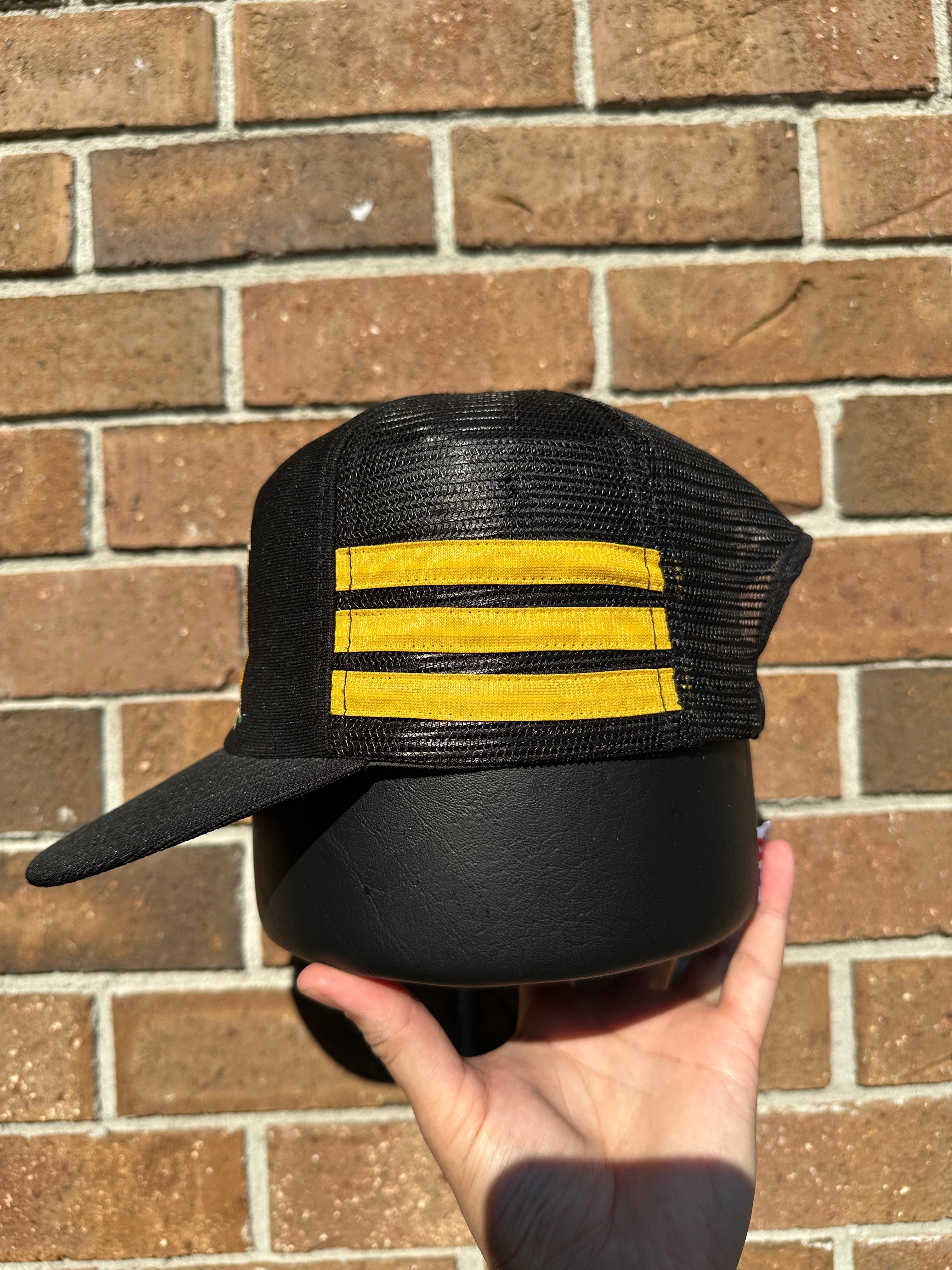 Three Stripes Hat Partying Beer Chugging Butt Kicking Vintage SnapBack Trucker