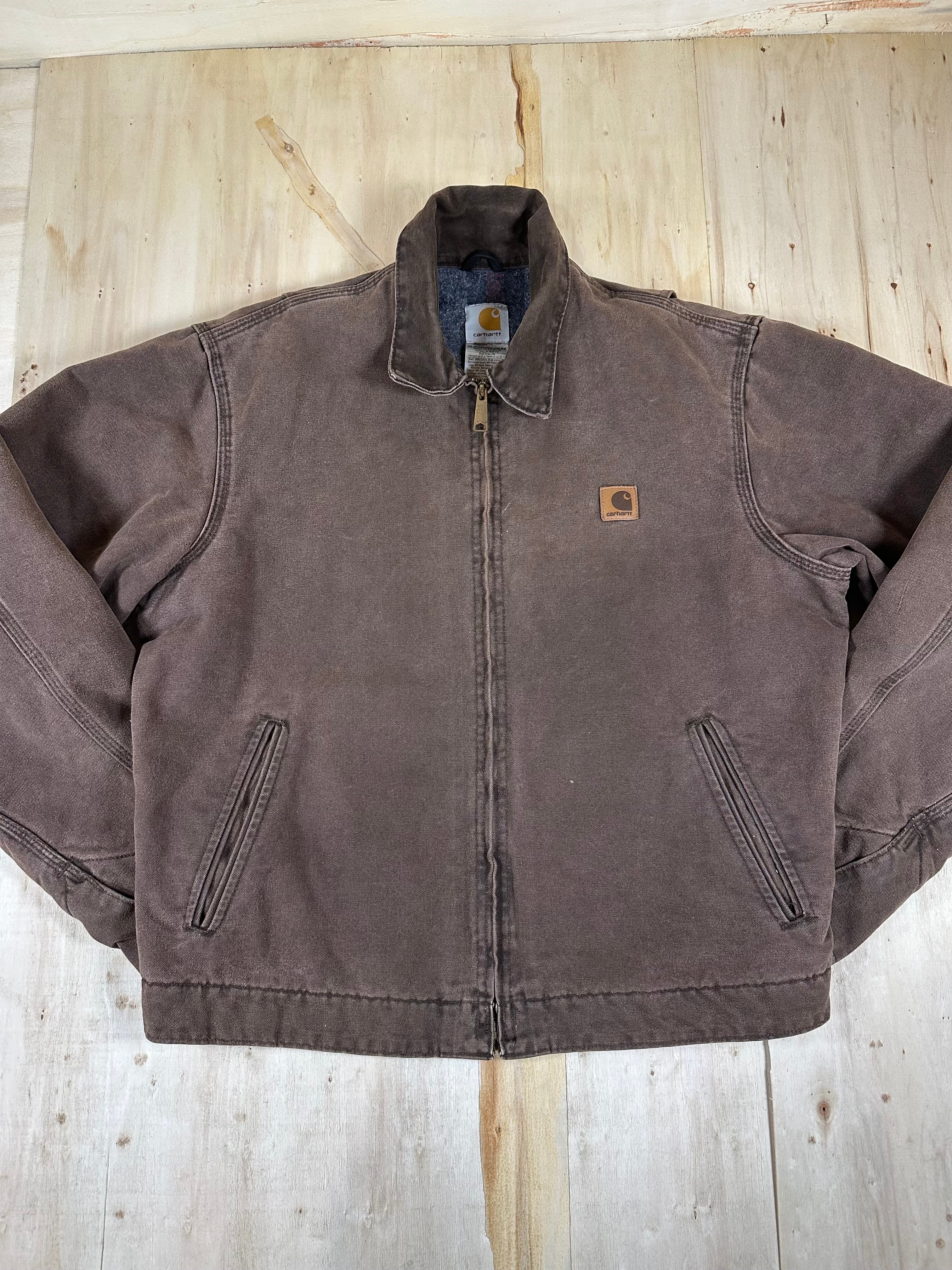 Carhartt J146 CHT Vintage Detroit Jacket Size MED Blanket Lined Y2K Made In USA