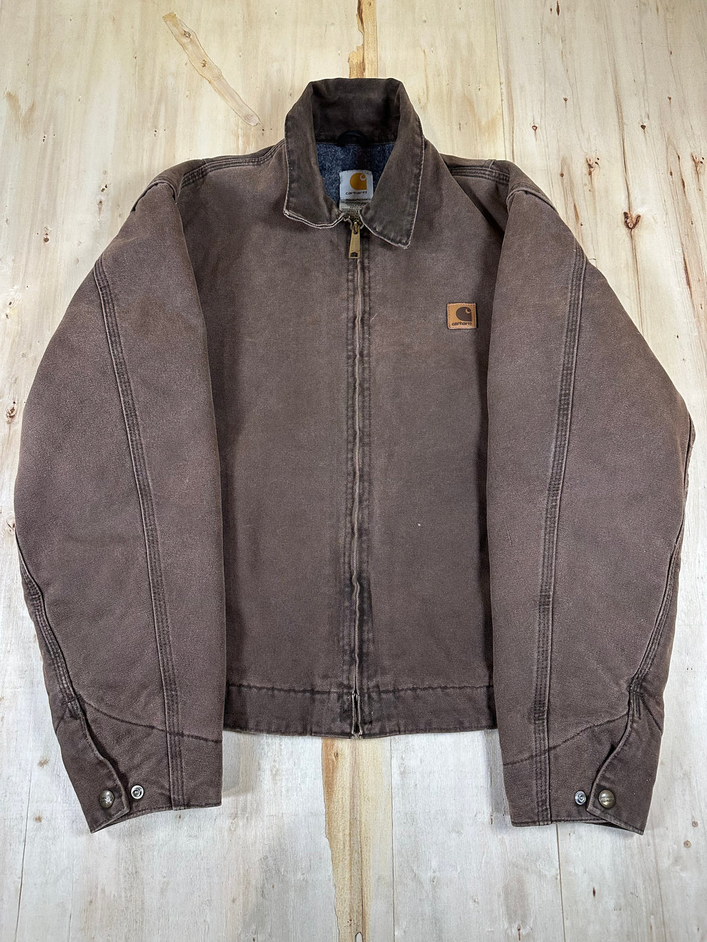 Carhartt J146 CHT Vintage Detroit Jacket Size MED Blanket Lined Y2K Made In USA