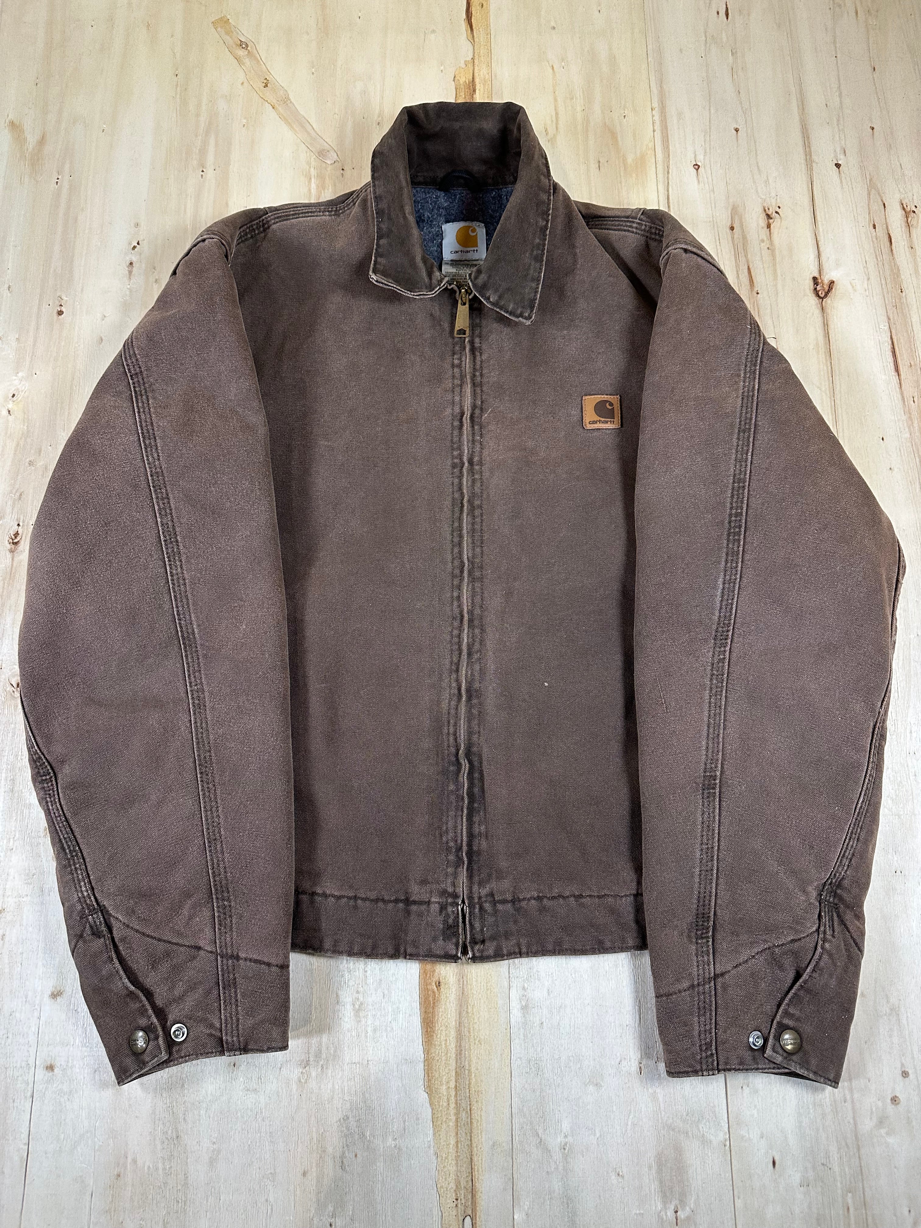 Carhartt J146 CHT Vintage Detroit Jacket Size MED Blanket Lined Y2K Made In USA