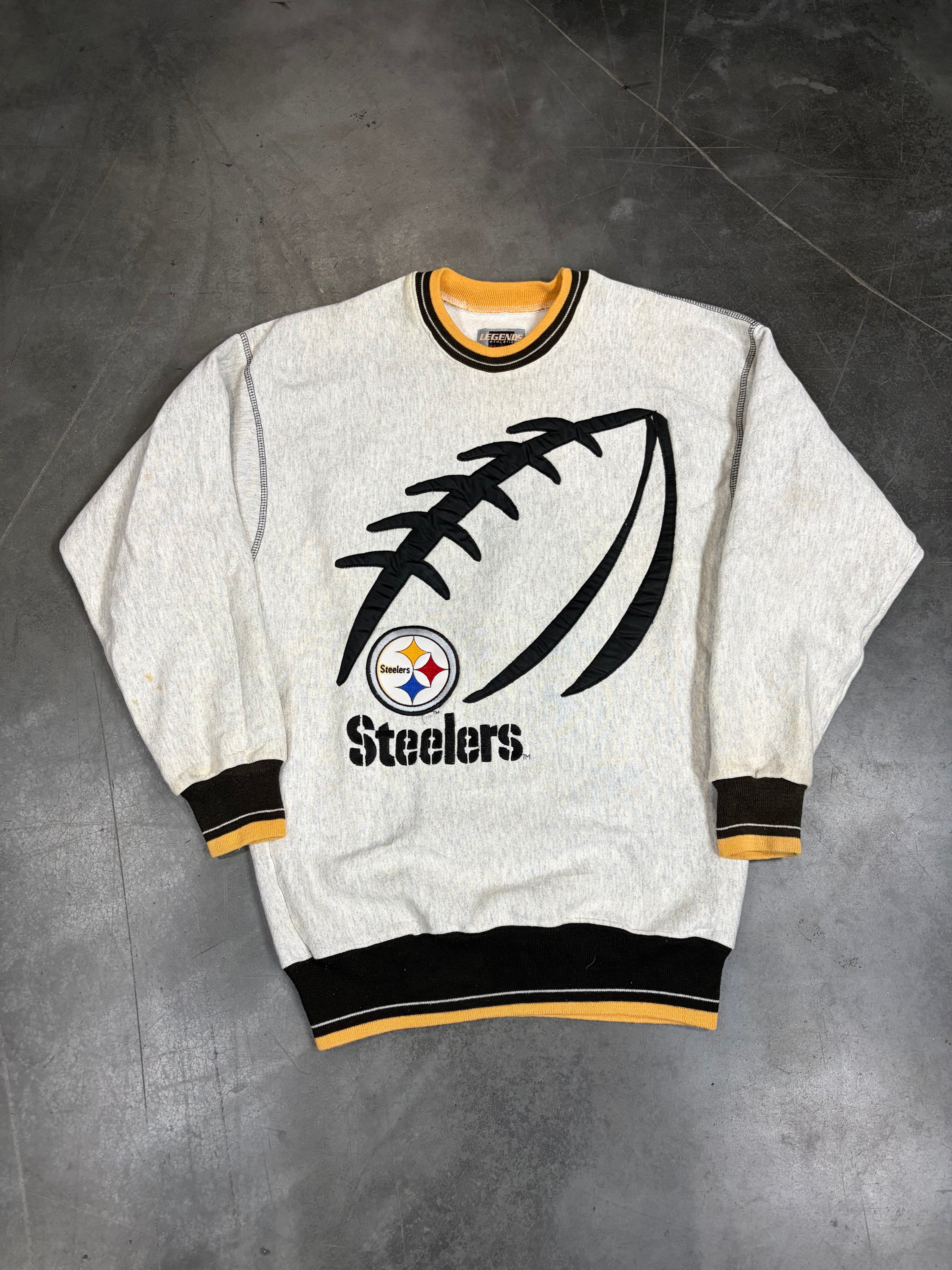 Pittsburgh Steelers Embroidered Vintage NFL Crewneck