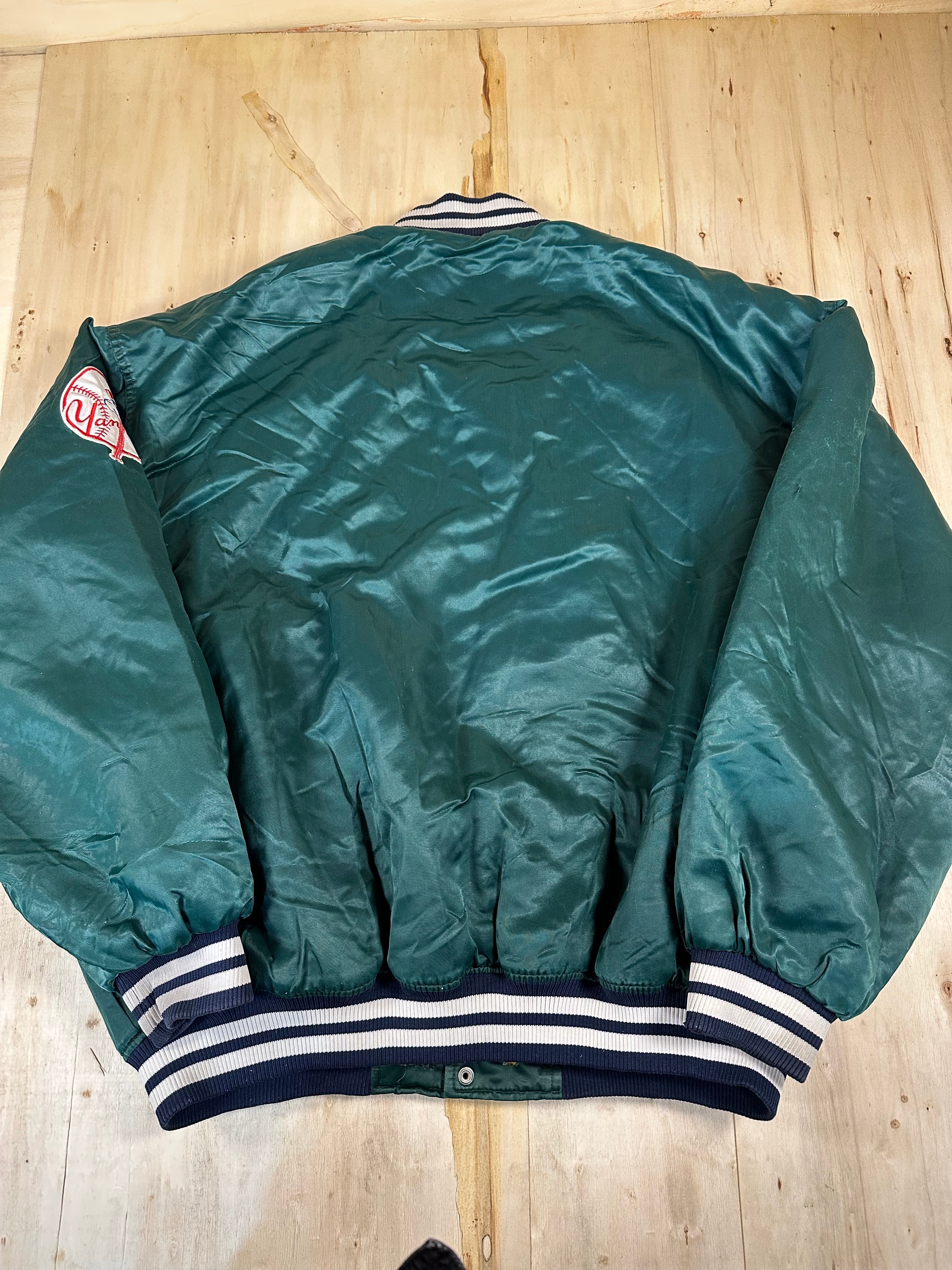 RARE New York Yankees Starter Satin Green Jacket Men’s 3XL Vintage 90’s MLB