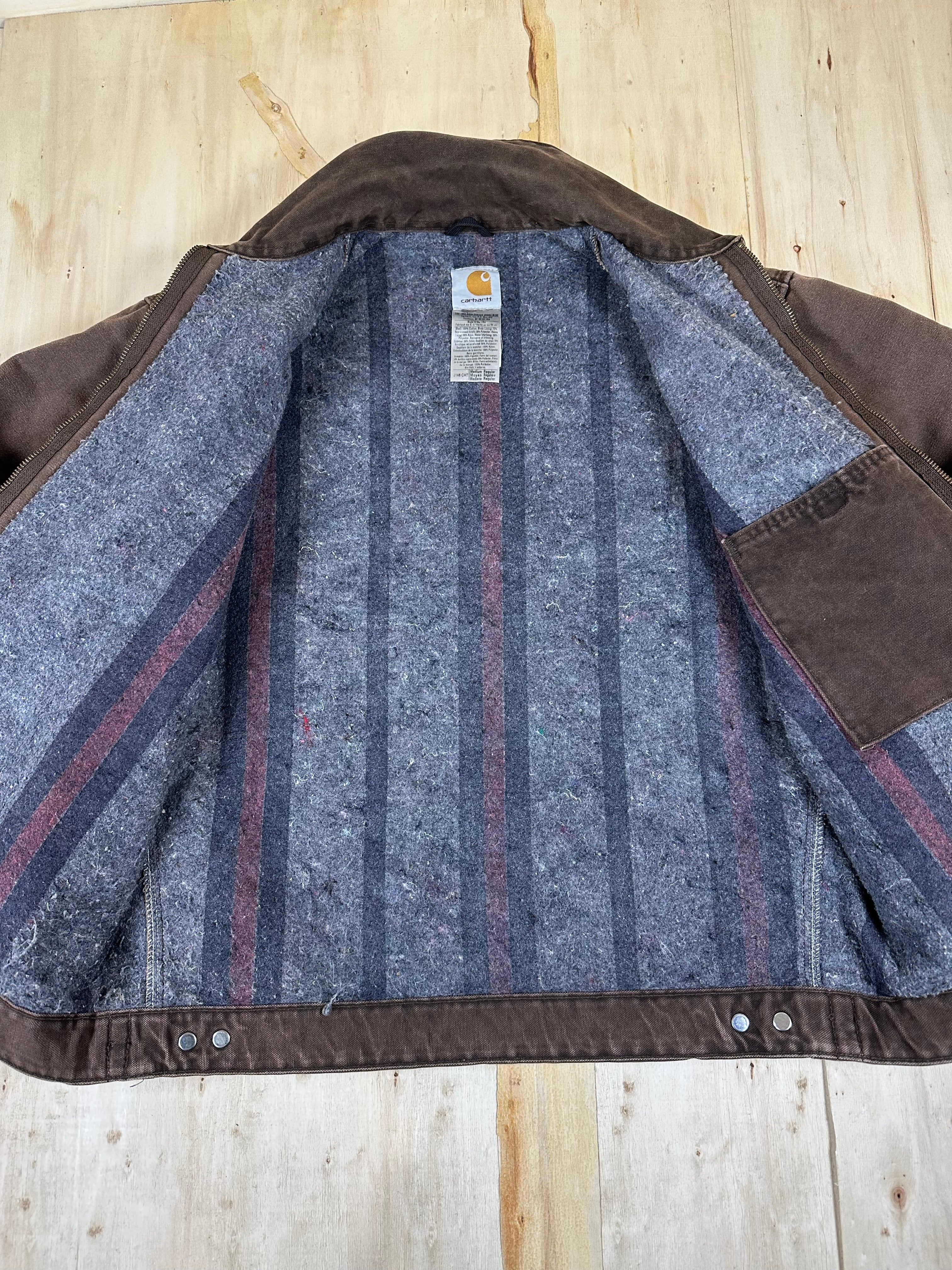 Carhartt J146 CHT Vintage Detroit Jacket Size MED Blanket Lined Y2K Made In USA