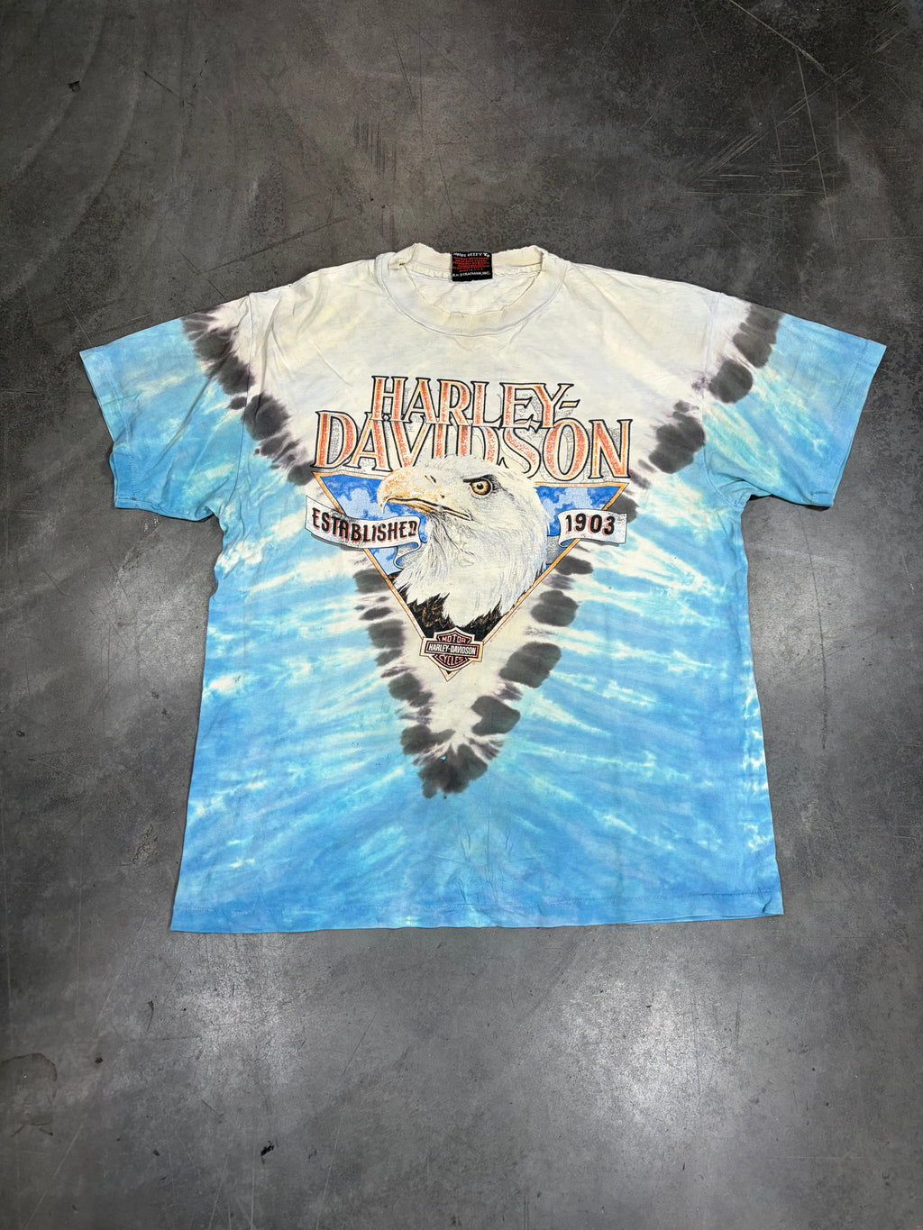 1991 Tie Dye Harley Davidson Vintage Shirt