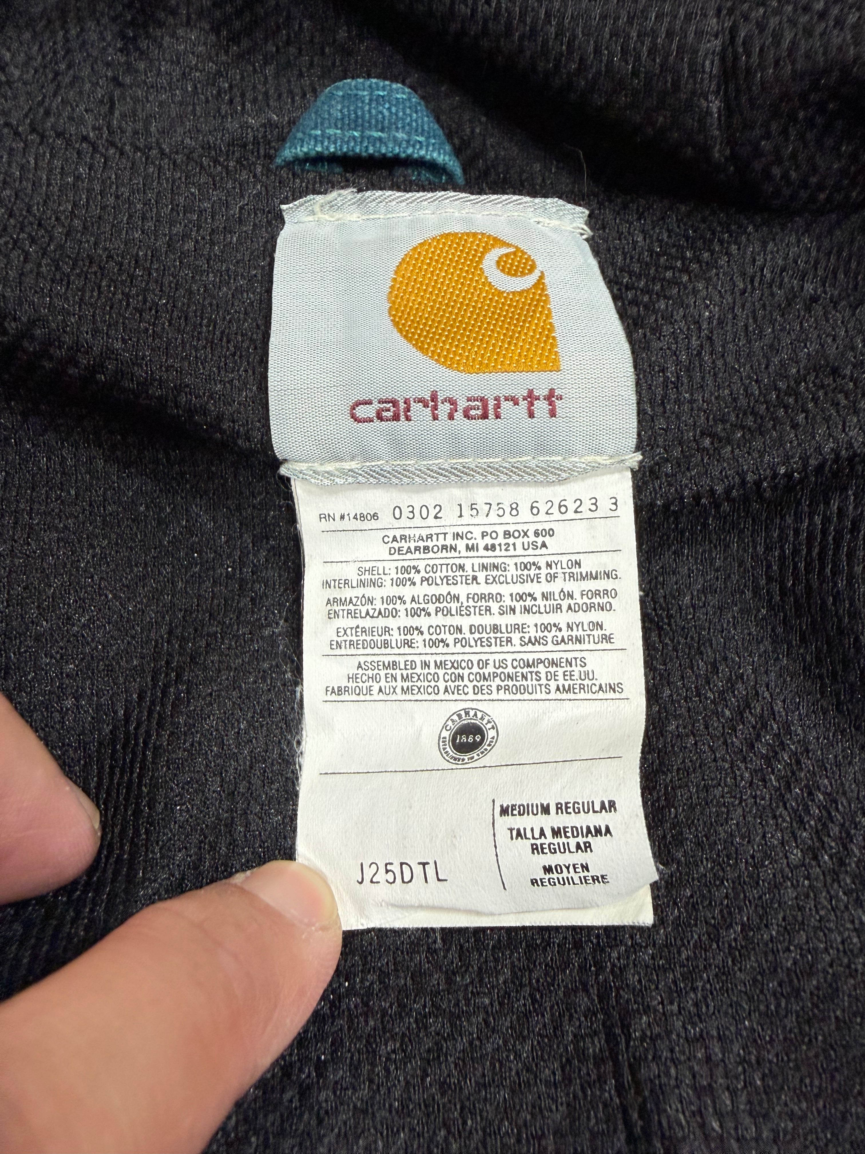 Vintage Dark Teal Carhartt Hooded Jacket-J25 DTL