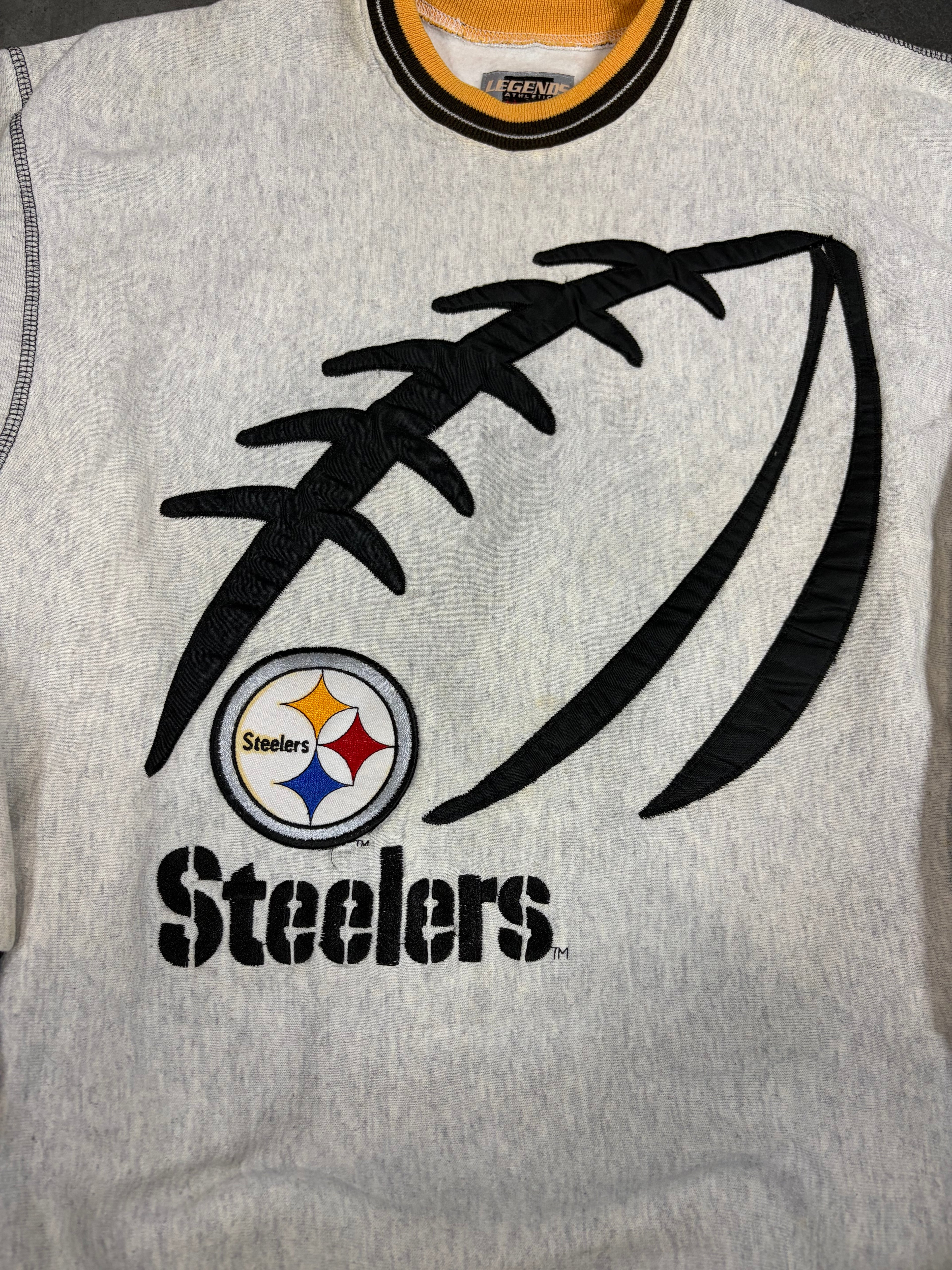 Pittsburgh Steelers Embroidered Vintage NFL Crewneck