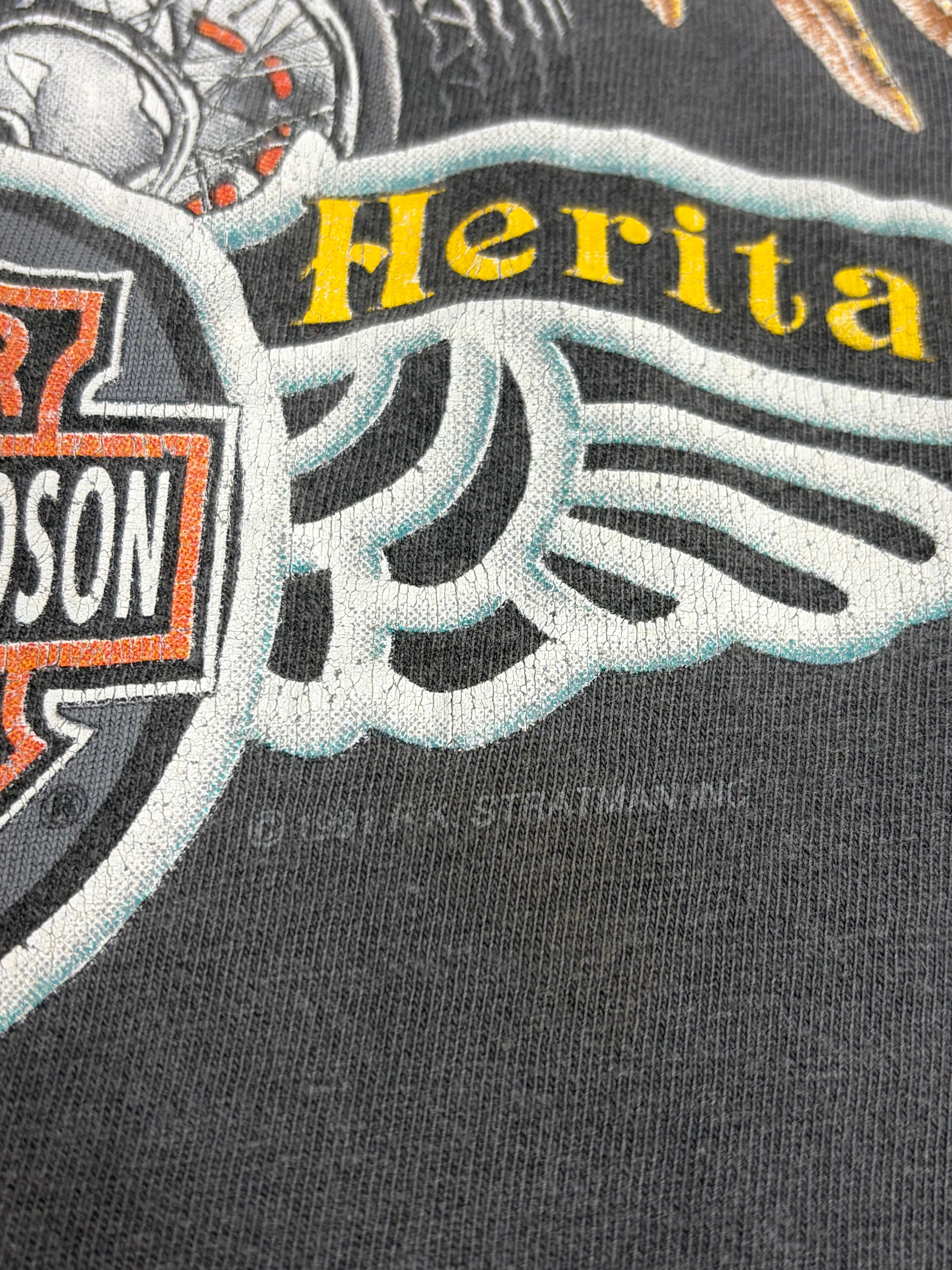 1991 American Heritage Motorcycle Eagle Harley Davidson Vintage Shirt