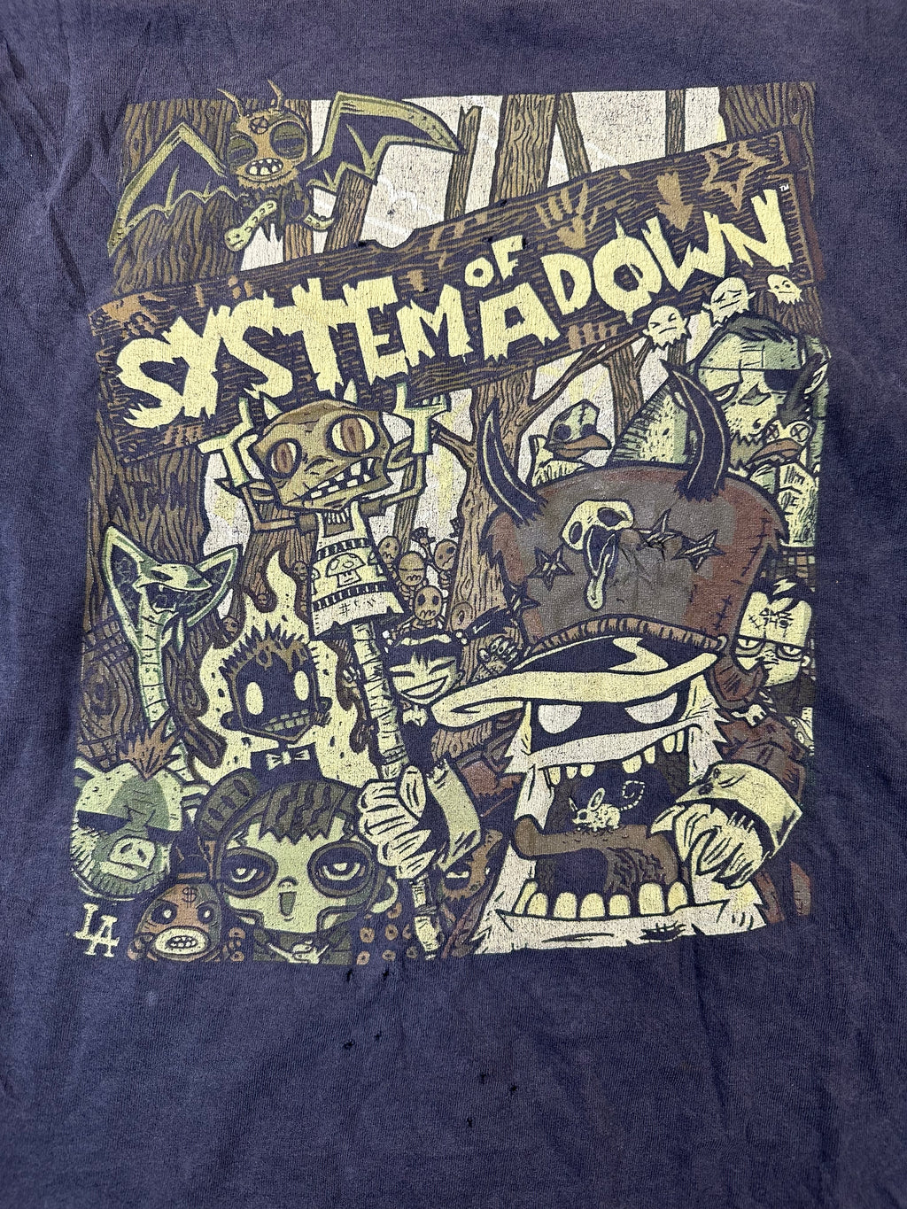 System of a Down Toxicity SOAD Tennessee River Tag Metal Tour Vintage Shirt XL