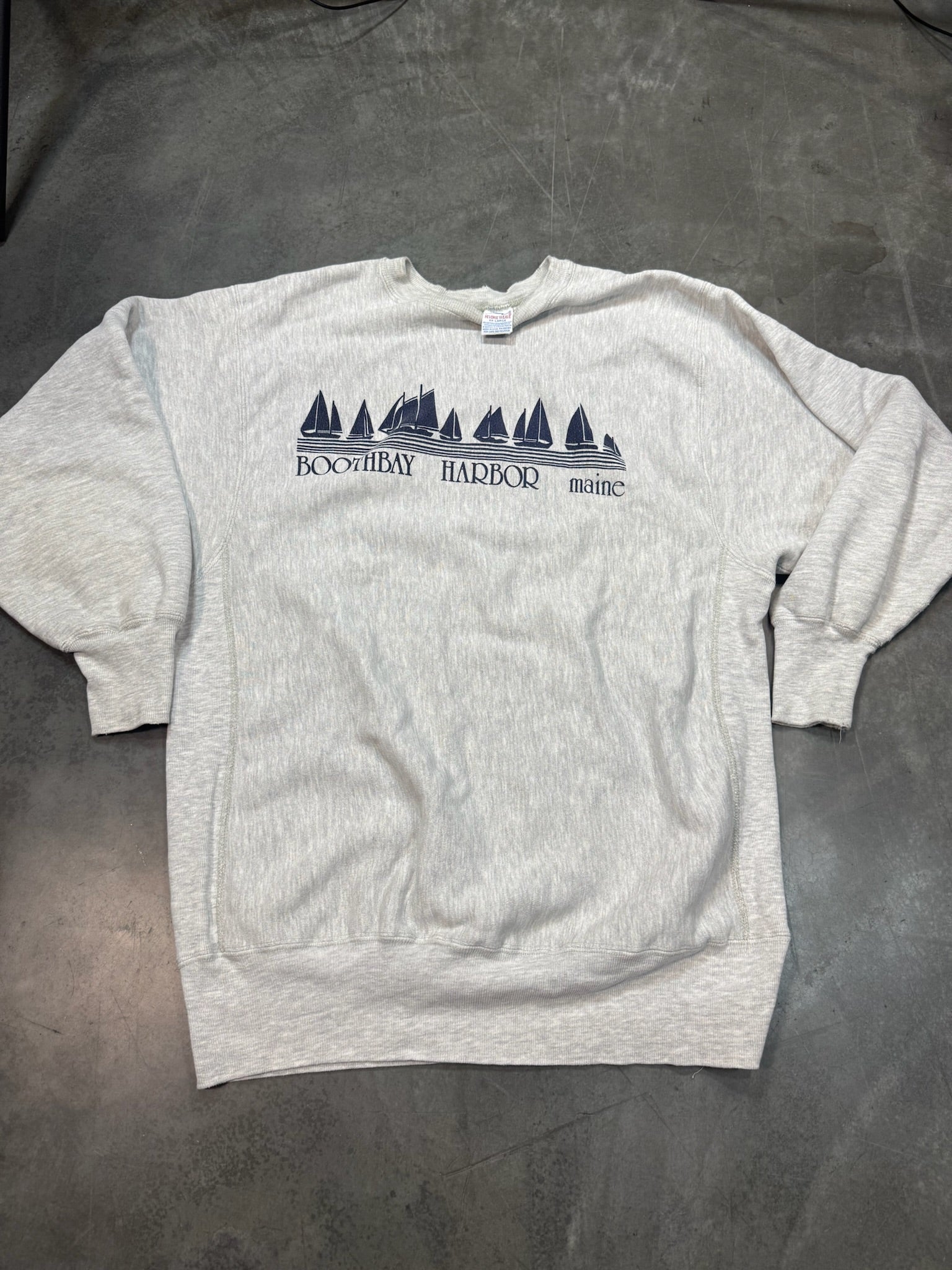 Champion Reverse Weave Boothbay Harbor Maine Vintage Crewneck