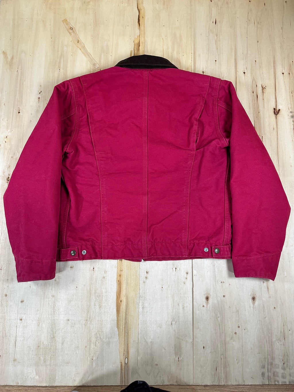 Vintage Carhartt WJ097 SCA Detroit Jacket MED Rare Scarlet Raspberry Pink Rose
