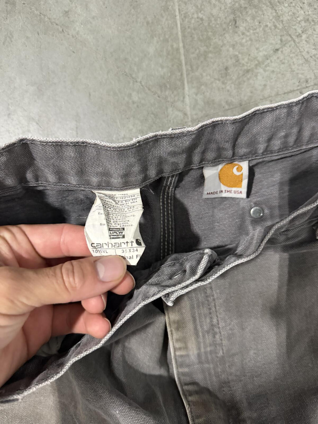 Carhartt B01 GVL Double Knee Carpenter Pants Size 36x34 Vintage
