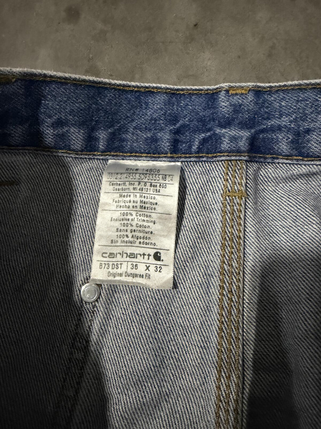 Carhartt B74 DST Double Knee Carpenter Jeans Size 36x32 Vintage