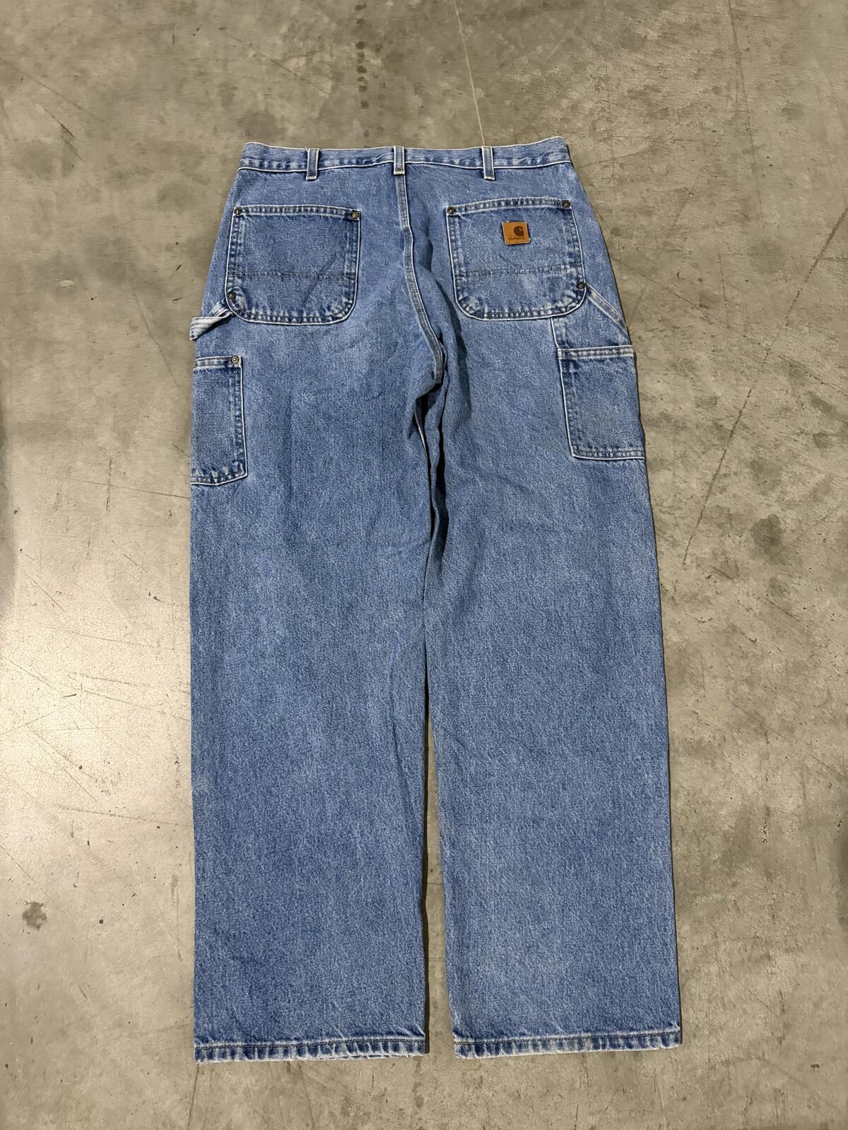 Carhartt B74 DST Double Knee Carpenter Jeans Size 36x32 Vintage