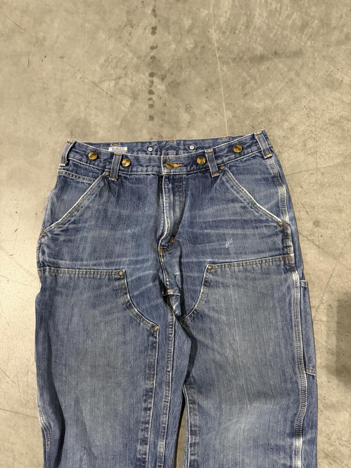 Carhart Double Knee Carpenter Jeans Size 33x34 Vintage
