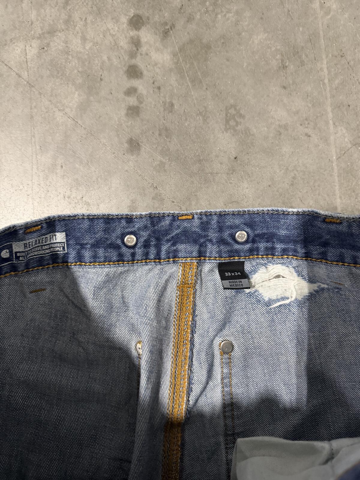 Carhart Double Knee Carpenter Jeans Size 33x34 Vintage